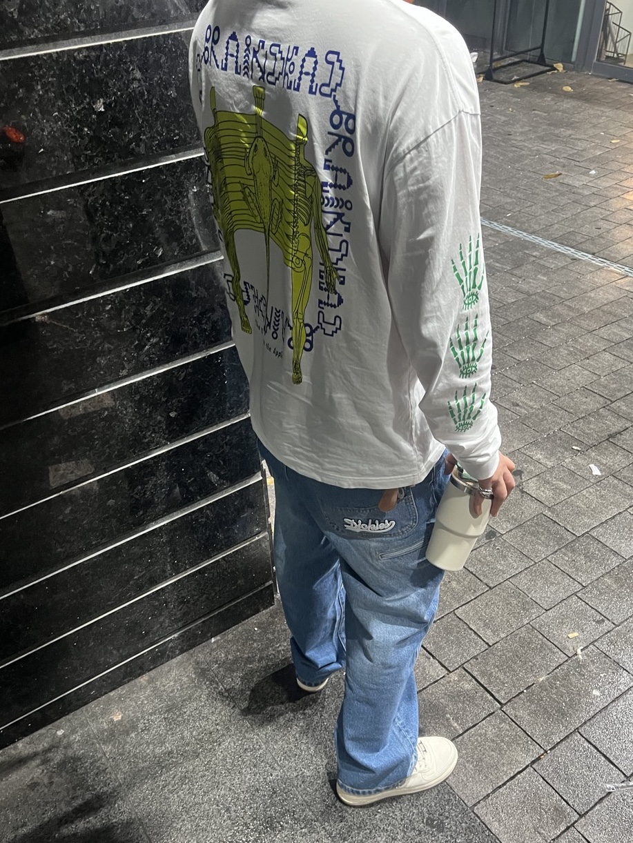 Supreme x Dickies Double Knee Baggy Jean Washed Indigo - 23FW, Nike x Travis Scott Air Force 1 Low Sail 착용 스타일