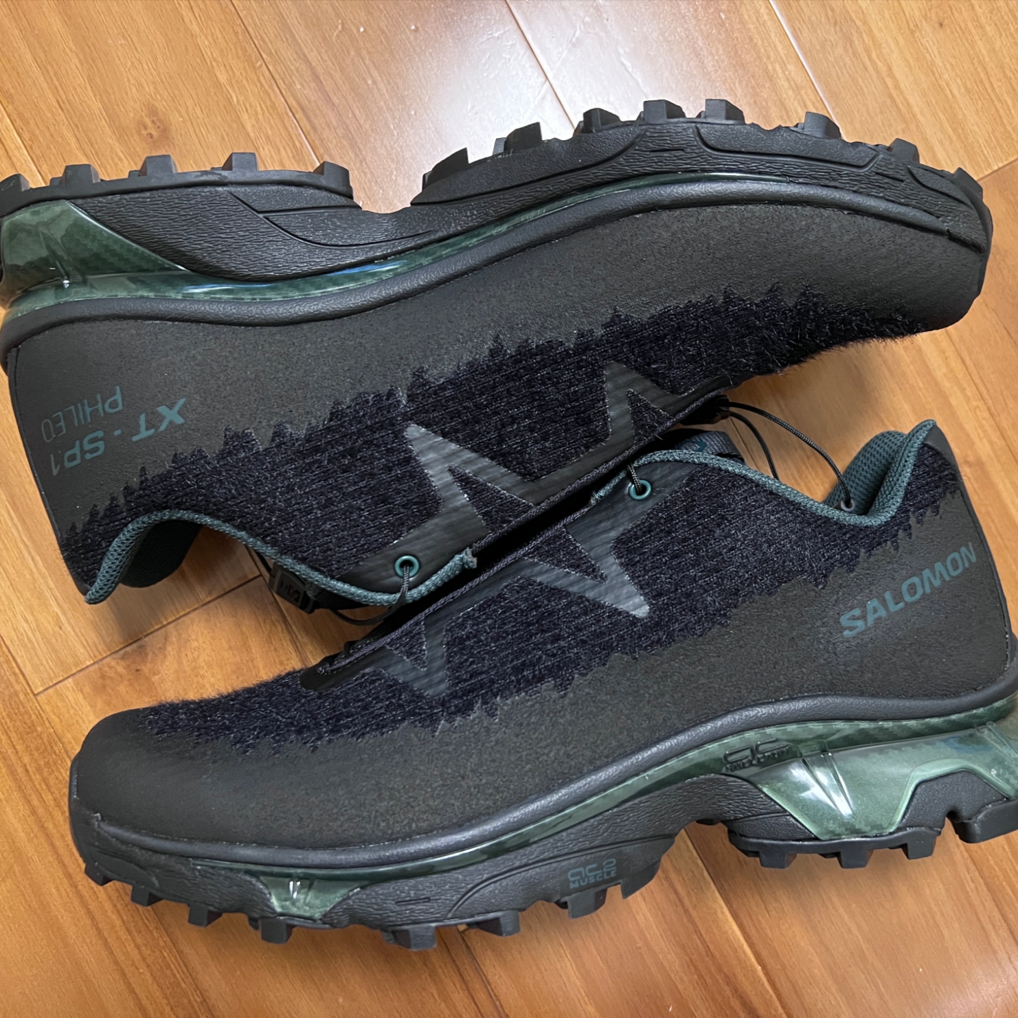Salomon x Phileo XT-SP1 Black Darkest Spruce 착용 스타일
