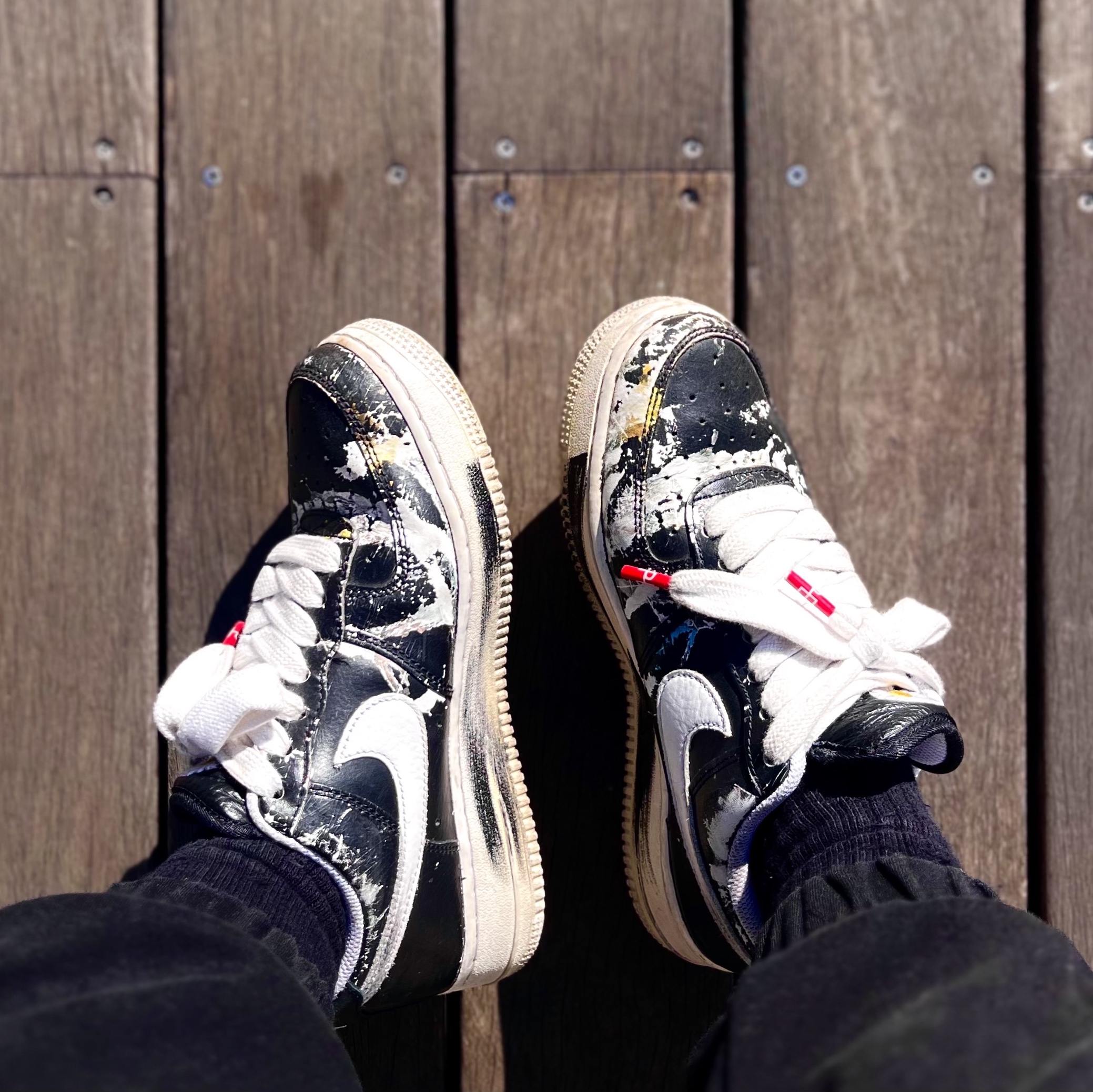 Nike x Peaceminusone Air Force 1 Low Para-Noise 착용 스타일
