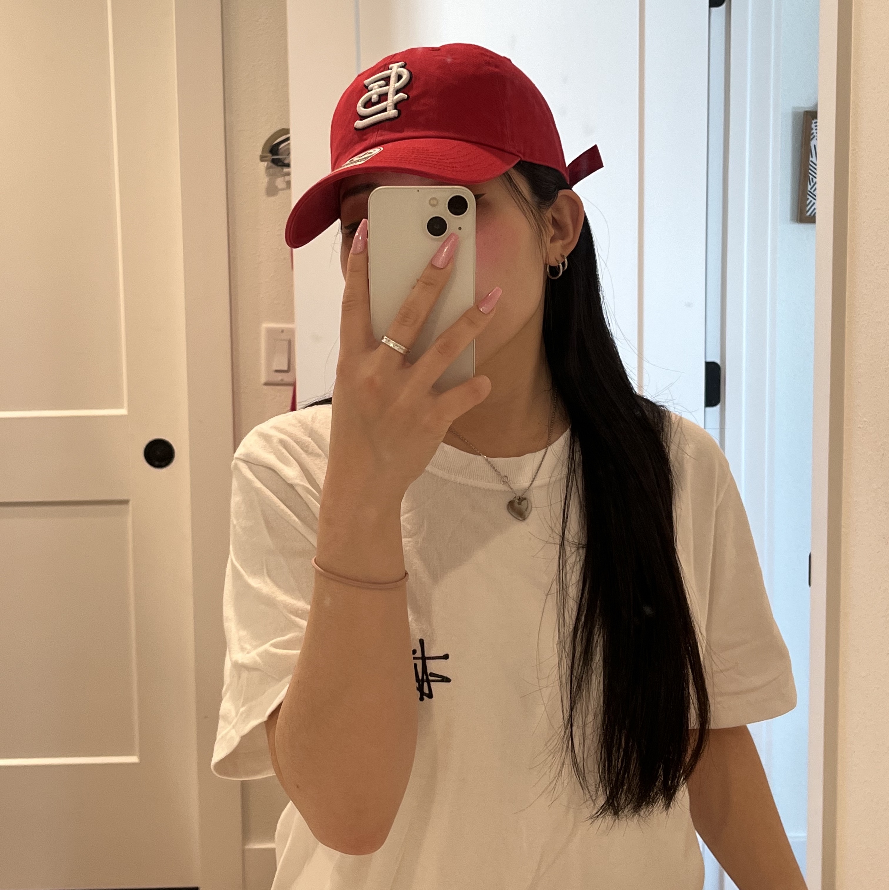 Stussy Basic Stussy T-Shirt White 2023 착용 스타일 - 1