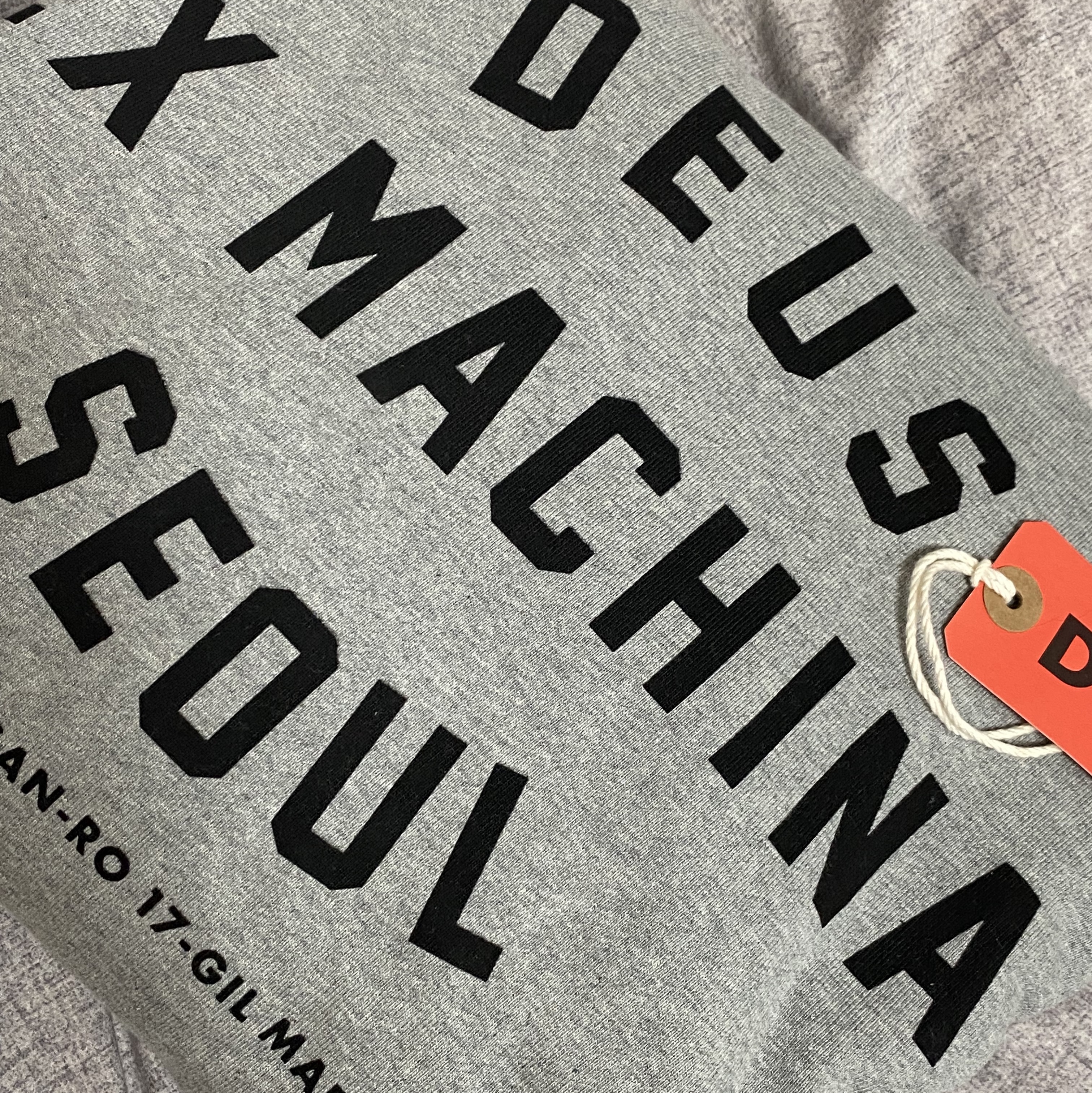 Deus Ex Machina Seoul Address Hoodie Grey Marle 착용 스타일 - 1