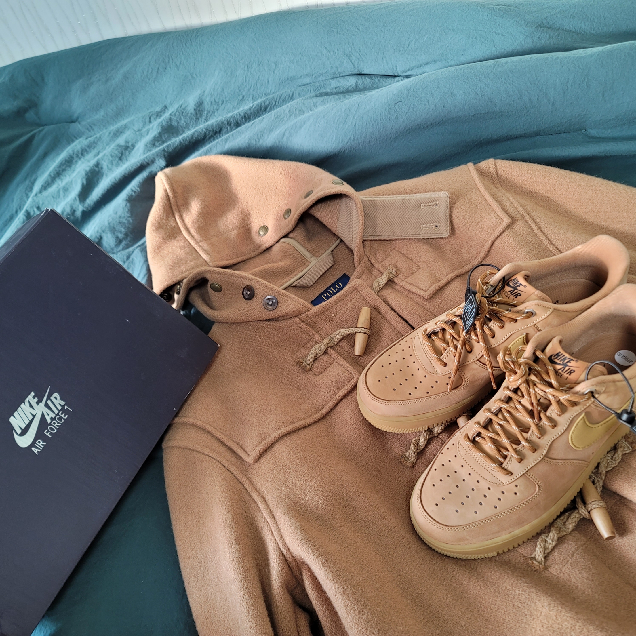 Nike Air Force 1 '07 WB Flax 착용 스타일 - 1