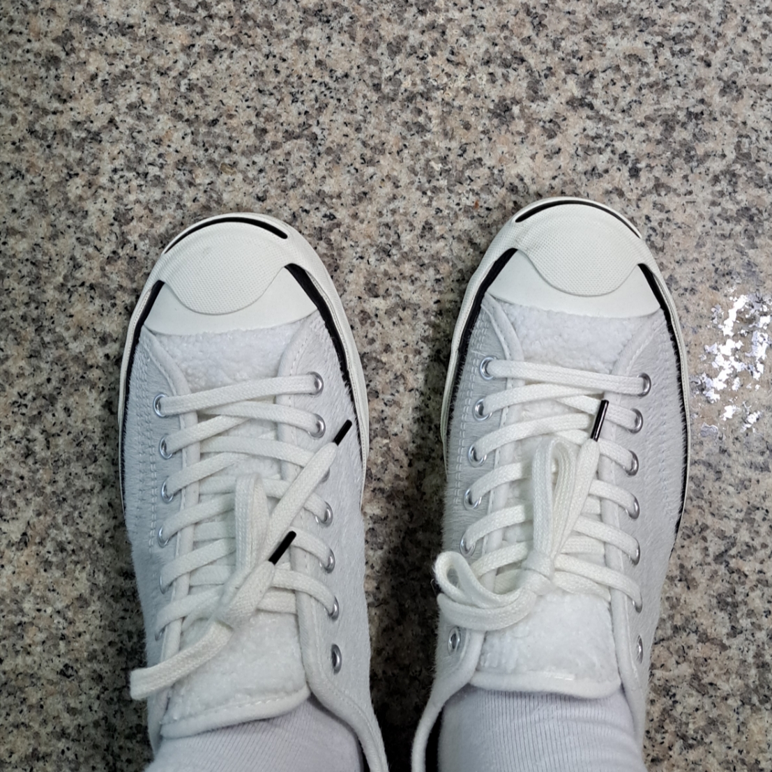 Converse x Clot Jack Purcell Ox White 착용 스타일