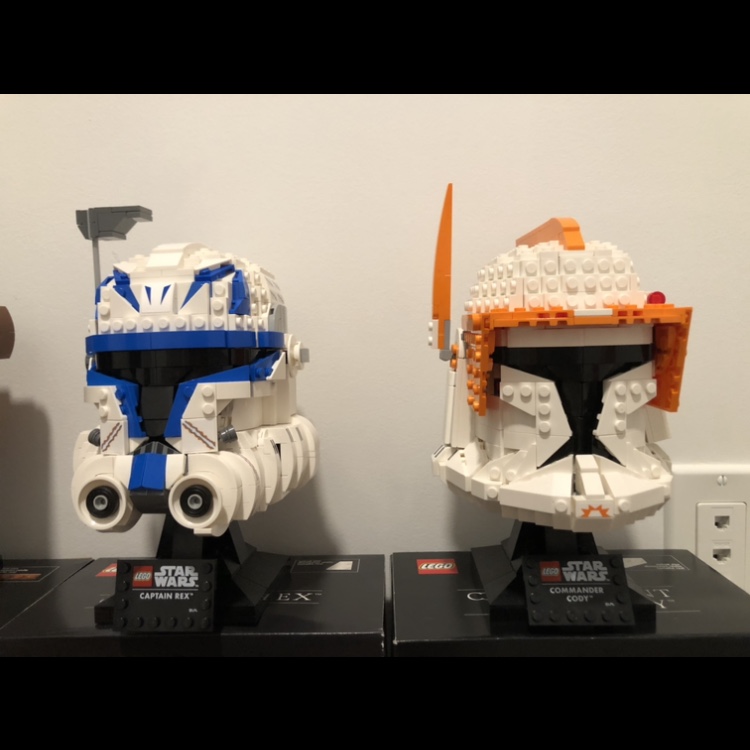 Lego Star Wars Captain Rex Helmet, Lego Star Wars Clone Commander Cody Helmet 착용 스타일 - 1