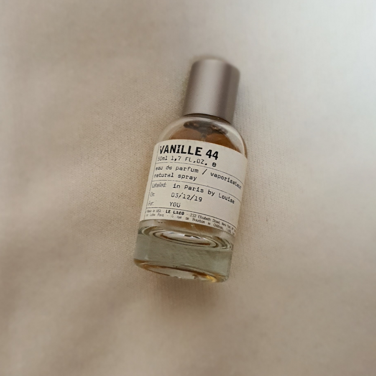 Le Labo Vanille 44 Eau De Parfum 50ml 착용 스타일