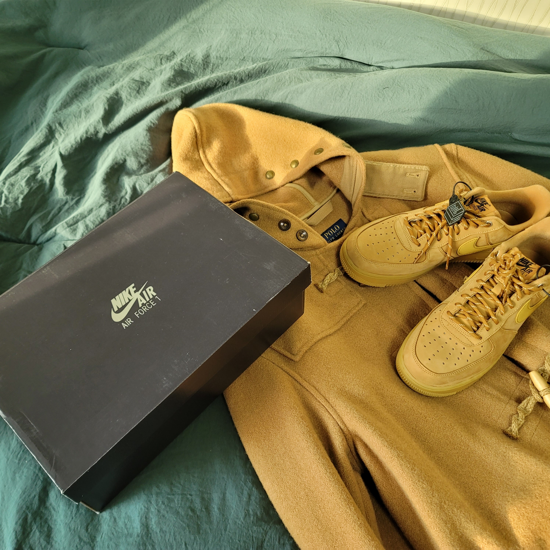 Nike Air Force 1 '07 WB Flax 착용 스타일 - 2