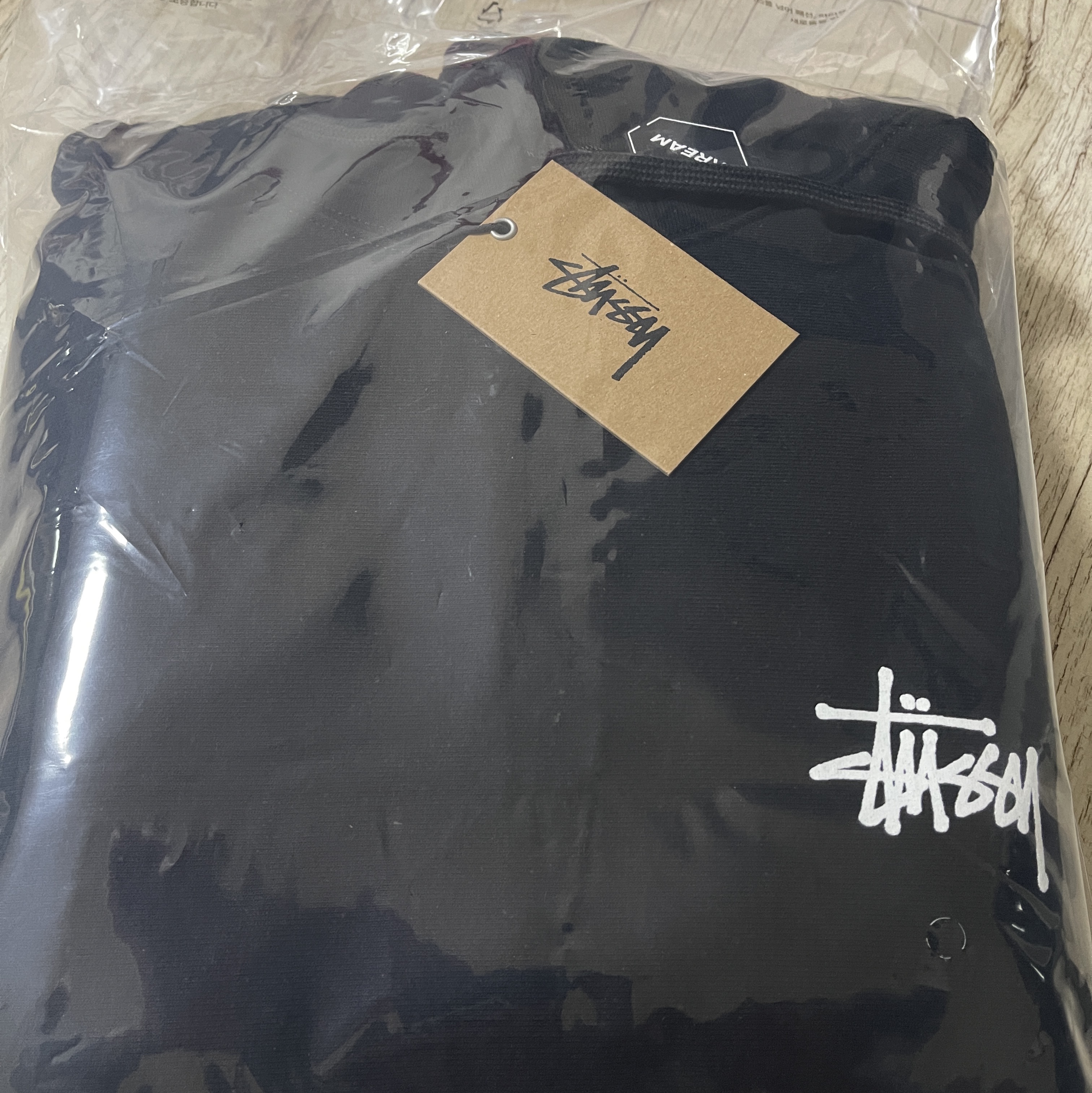 Stussy Basic Stussy Hoodie Black 2023 착용 스타일