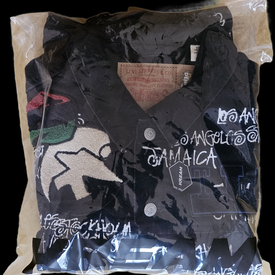 Stussy x Our Legacy x Denim Tears TTL Denim Jacket Black 착용 스타일 - 1
