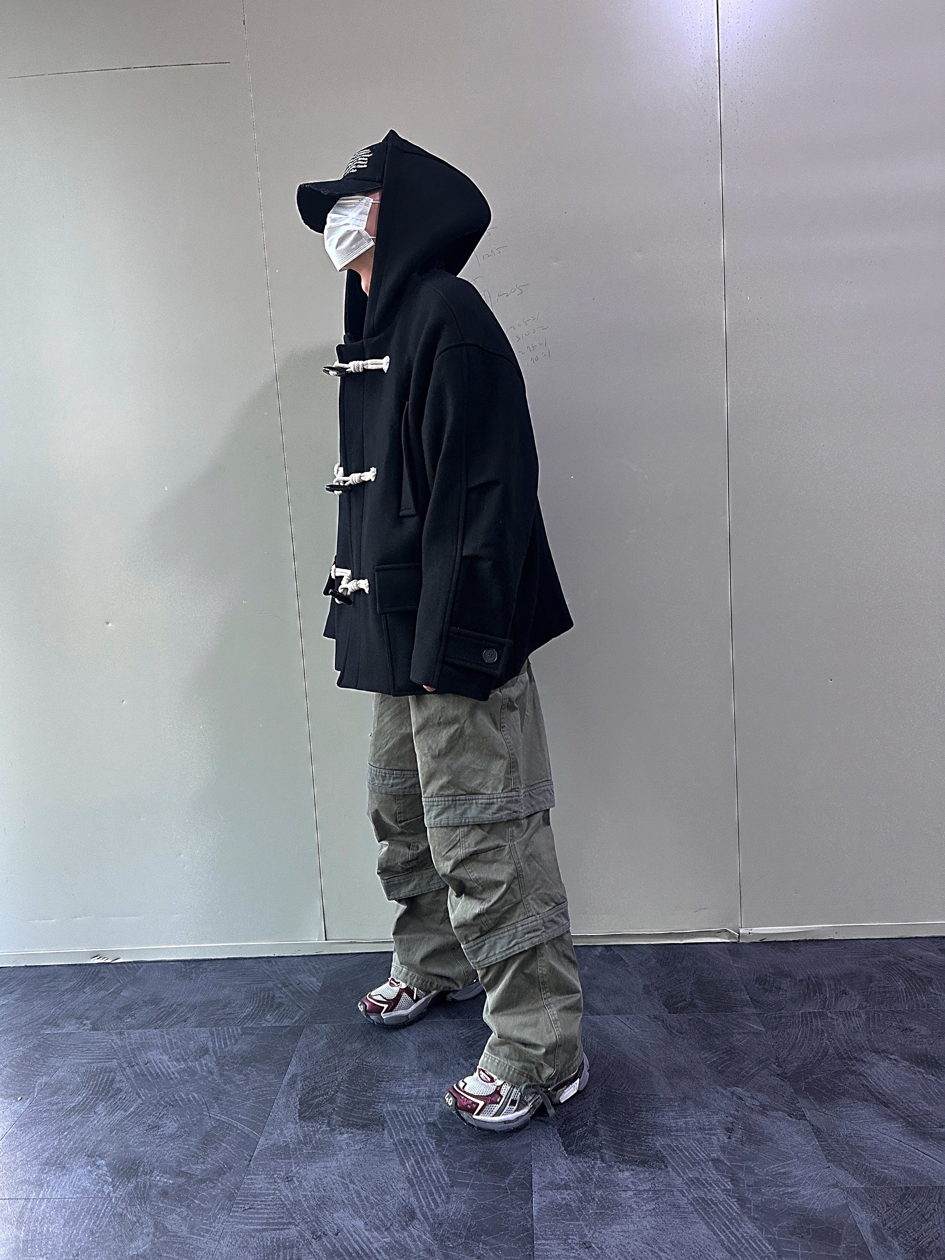 Farfromwhat Far Layered Work Pants Olive 착용 스타일 - 3