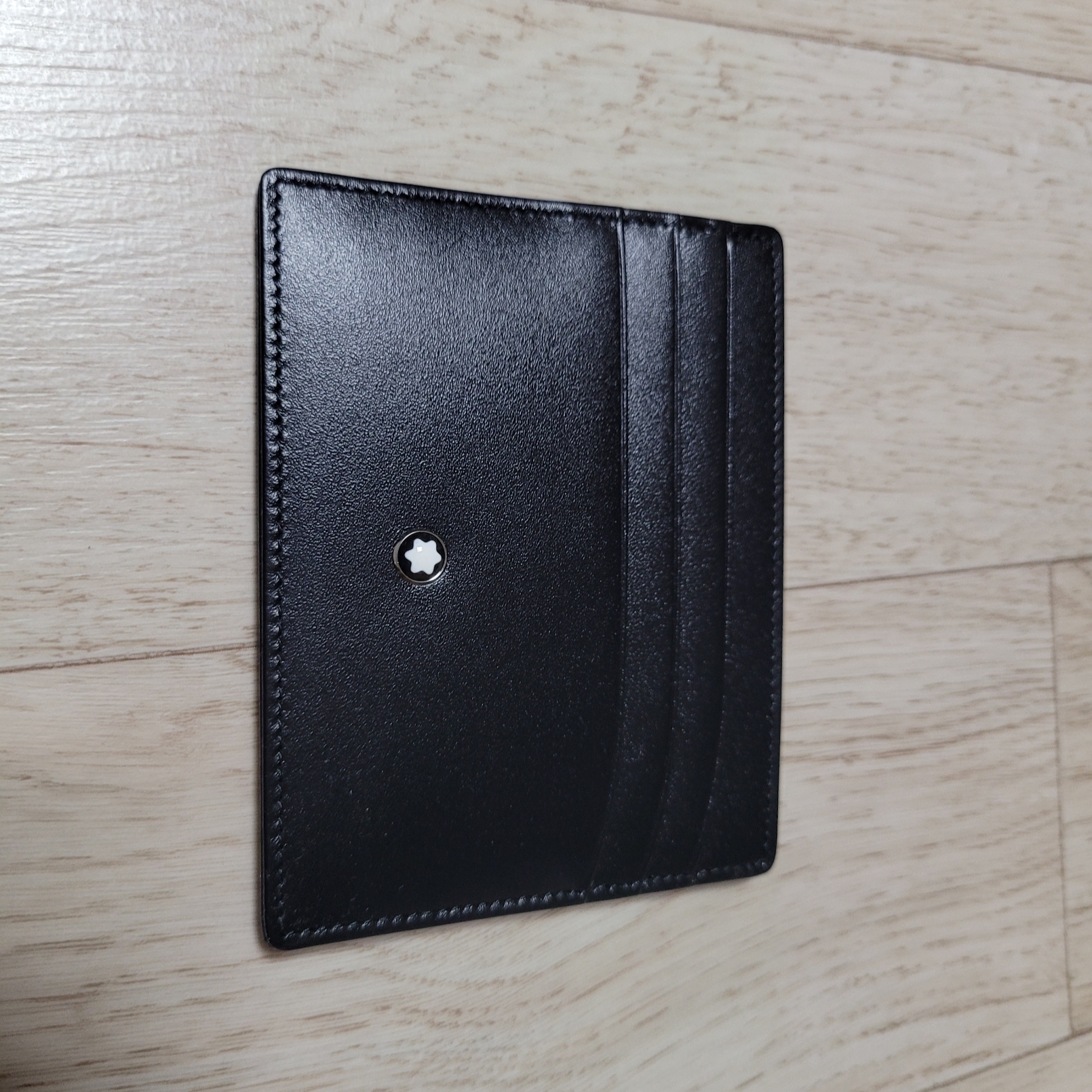 Montblanc Meisterstuck 6cc Pocket Card Holder Black 착용 스타일 - 1