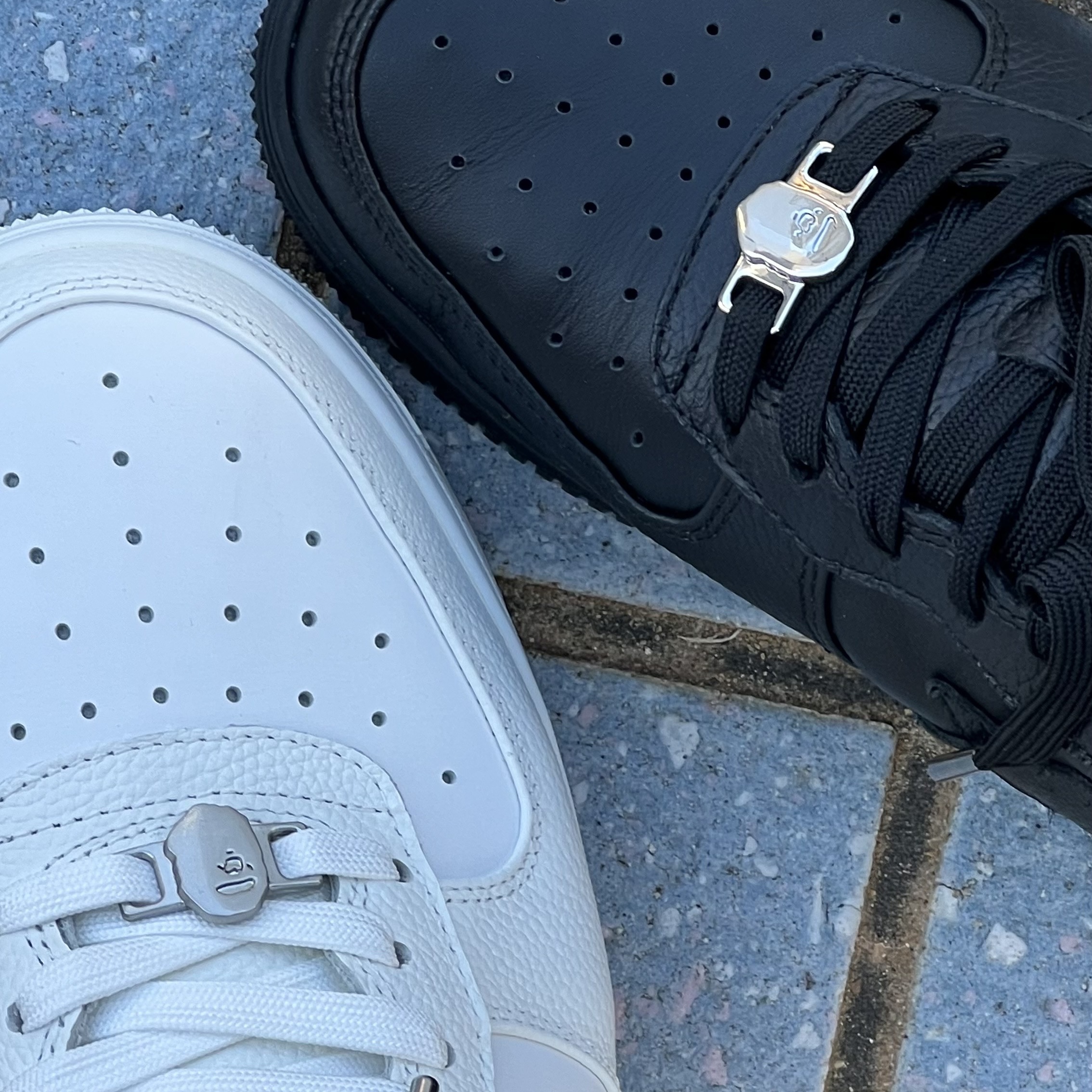 BAPE Bape Sta Low #6 Triple White 착용 스타일