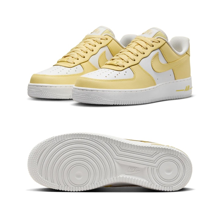 Nike Air Force 1 Low White Vivid Sulfur, Nike Air Force 1 Low Crater Light Lemon Twist 착용 스타일 - 2