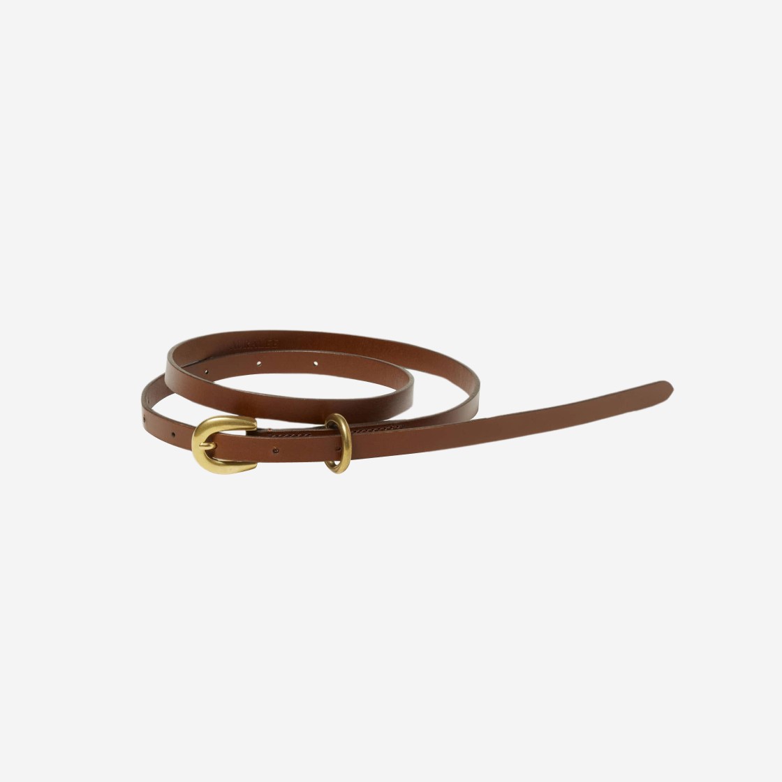 Auralee Leather Narrow Belt Kudu Beige 상세 이미지 1