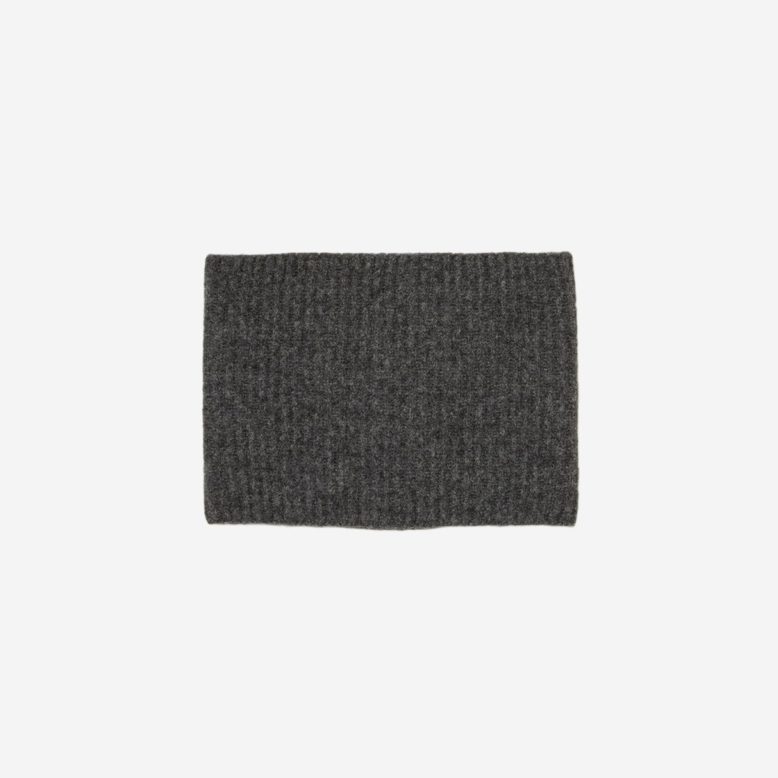 Auralee Milled French Merino Rib Knit Neck Warmer Charcoal Gray 상세 이미지 1