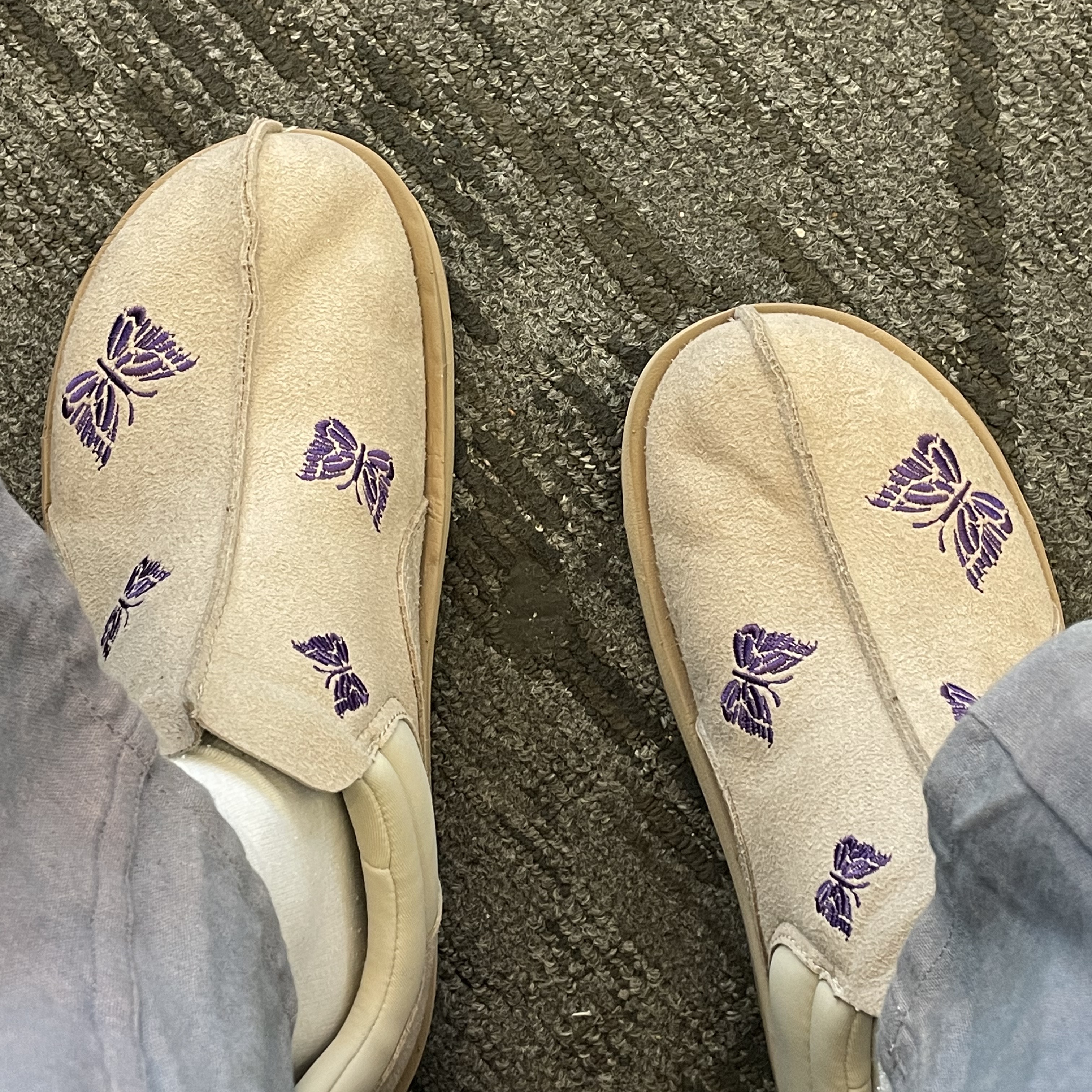Reebok x Needles Beatnik Moc Modern Beige Extreme Purple 착용 스타일