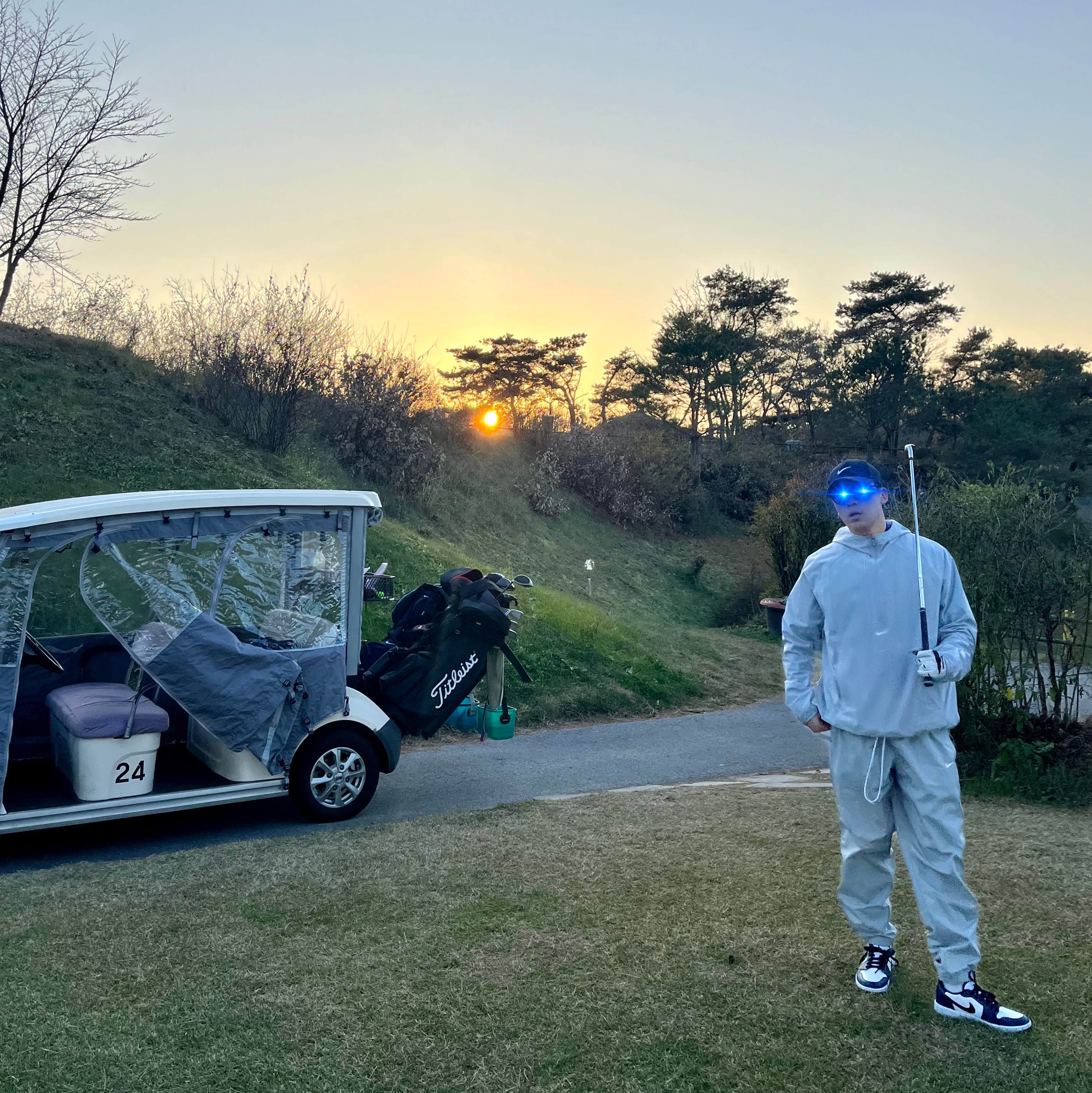 Jordan 1 Low Golf Midnight Navy 착용 스타일
