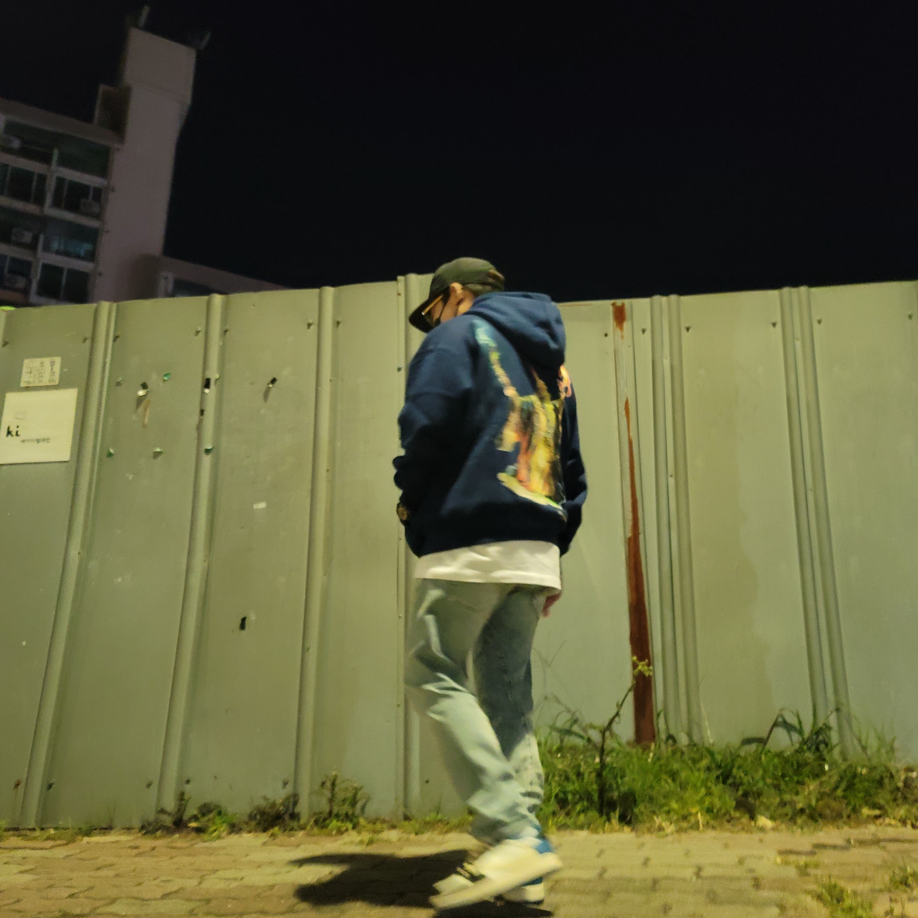 Jordan 1 x Travis Scott x Fragment Retro Low OG SP Military Blue, Nike NRG ACG Hoodie Wizard Blue Void - Asia 착용 스타일