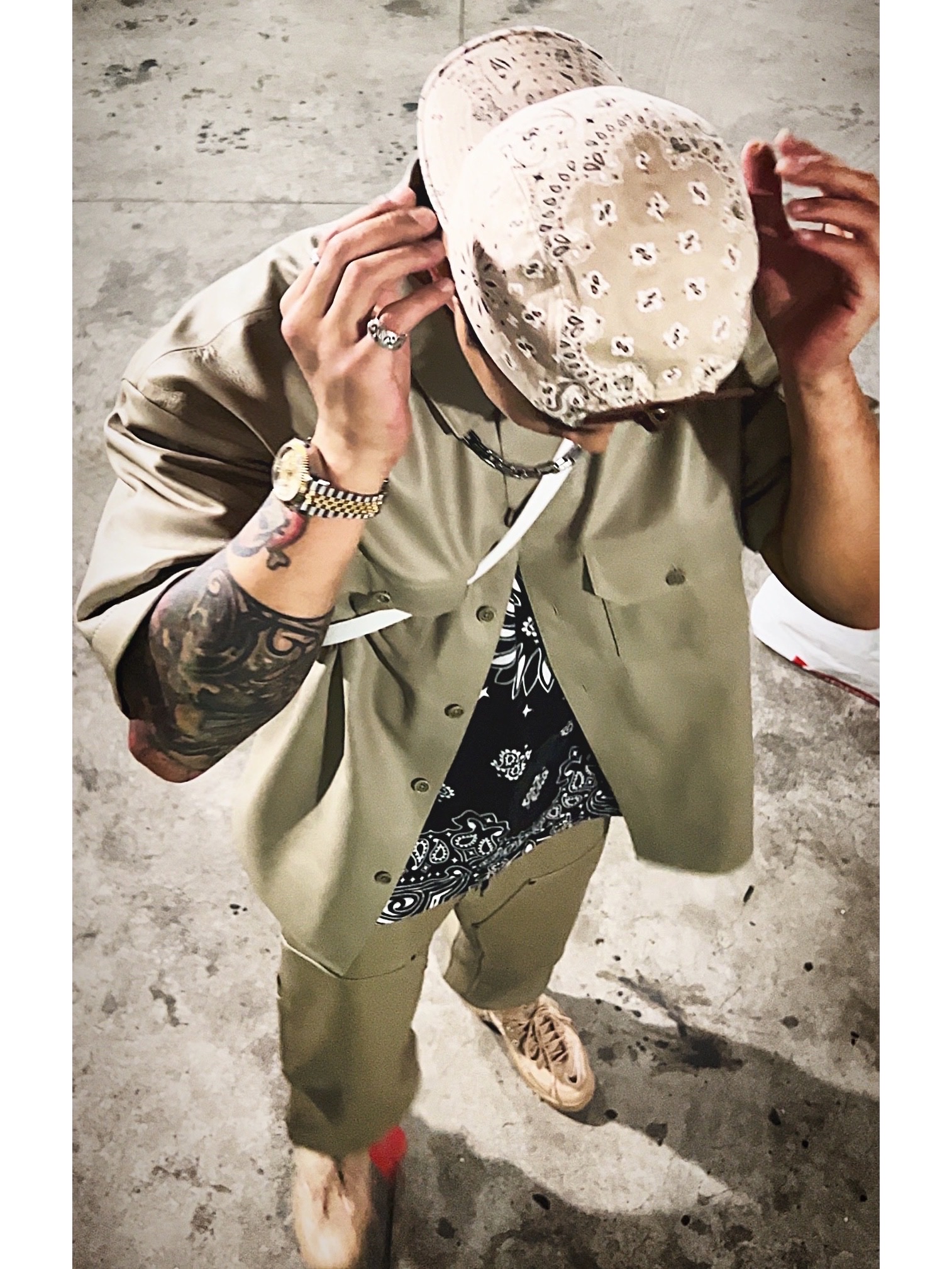 Supreme Bandana Camp Cap Tan - 21SS, Nike x Supreme Air Zoom Flight 95 SP Hemp 착용 스타일 - 1