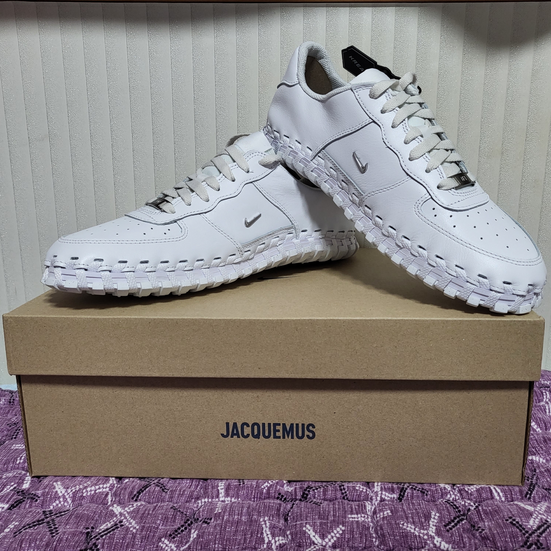 Nike x Jacquemus J Force 1 Low LX SP White 착용 스타일