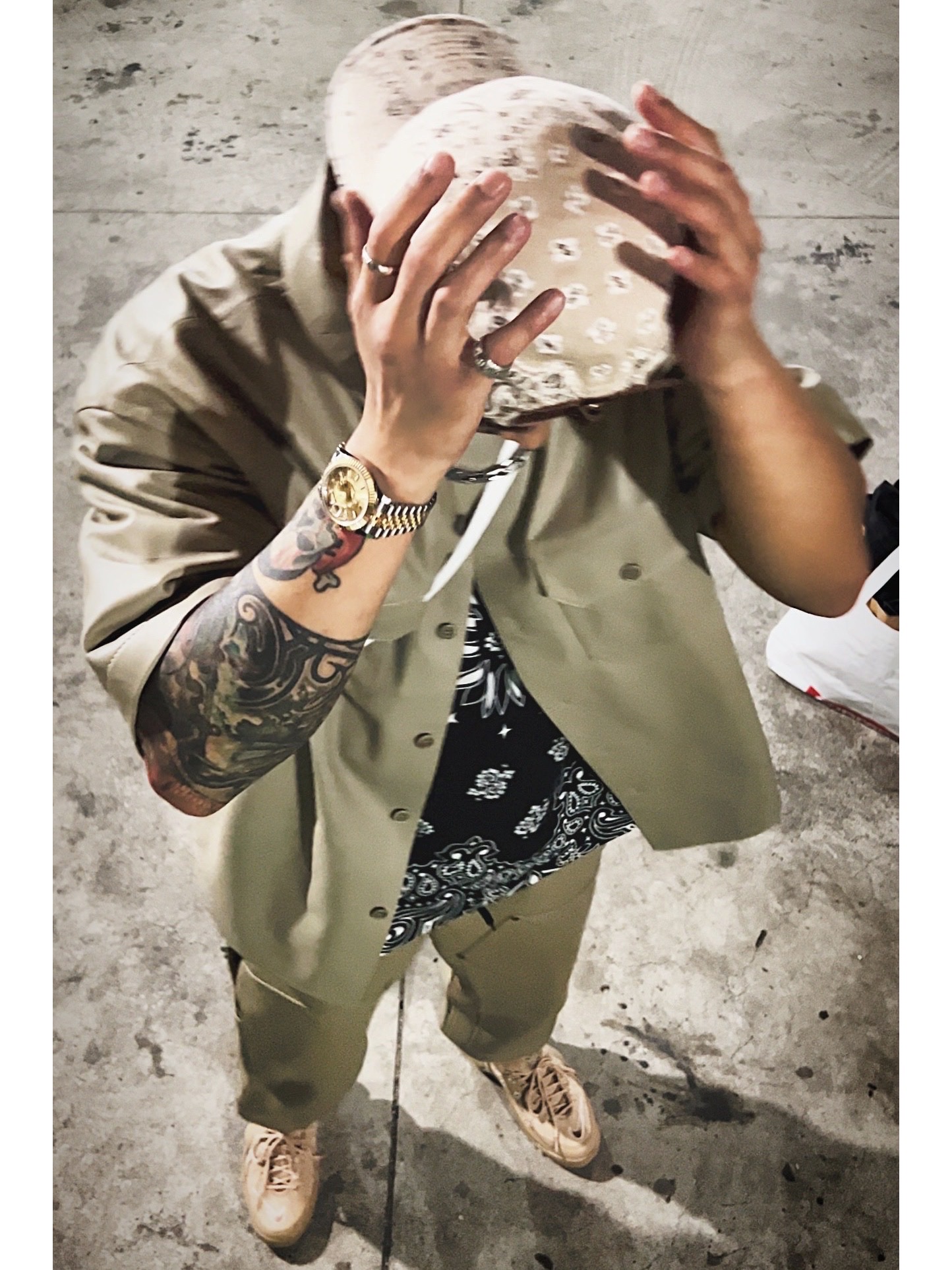 Supreme Bandana Camp Cap Tan - 21SS, Nike x Supreme Air Zoom Flight 95 SP Hemp 착용 스타일 - 2
