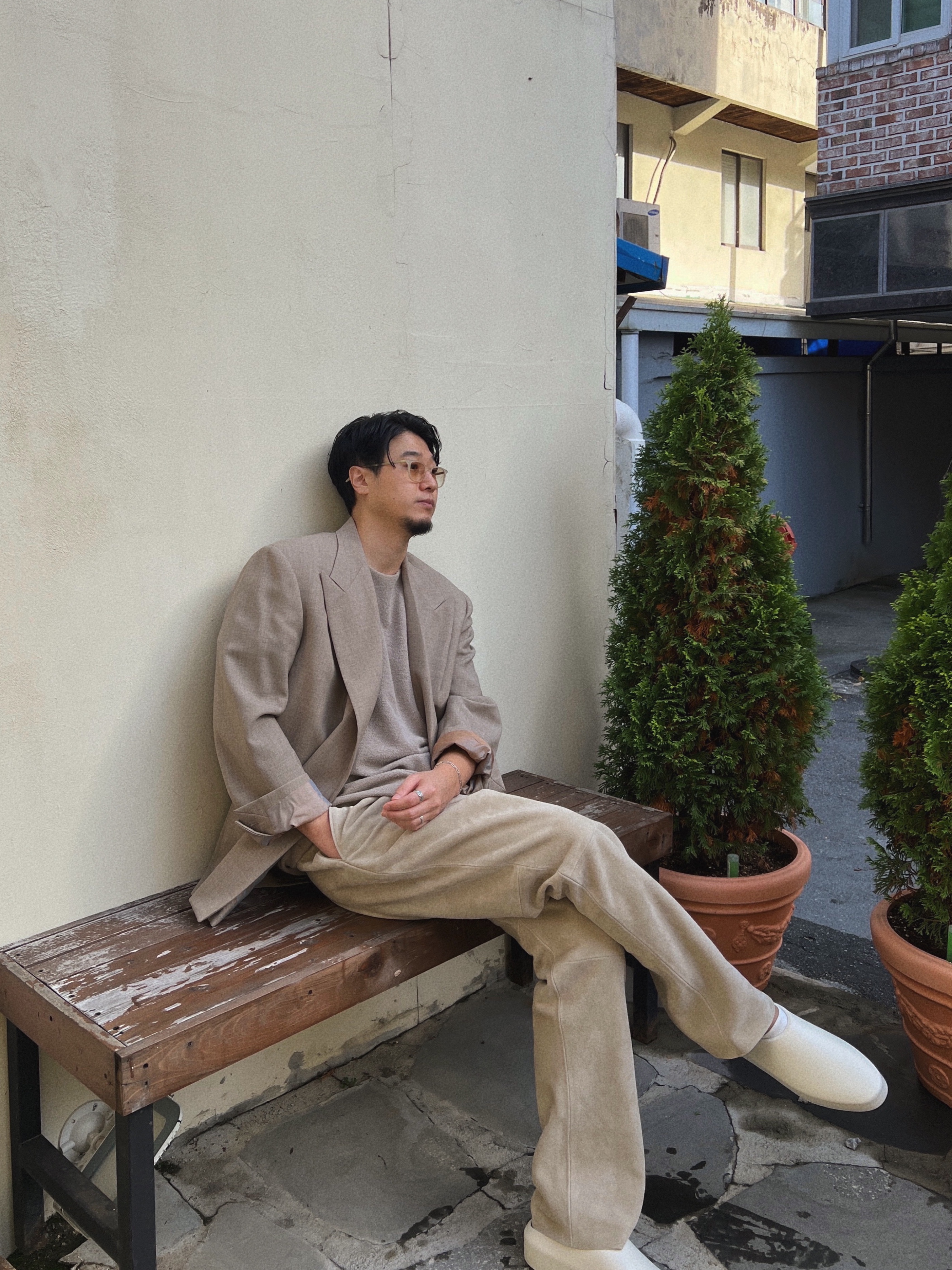 Fear of God The California Collection 8 Cream 착용 스타일