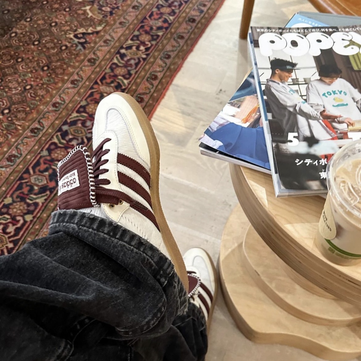 Adidas x Wales Bonner Pony Tonal Samba Cream White Mystery Brown 착용 스타일