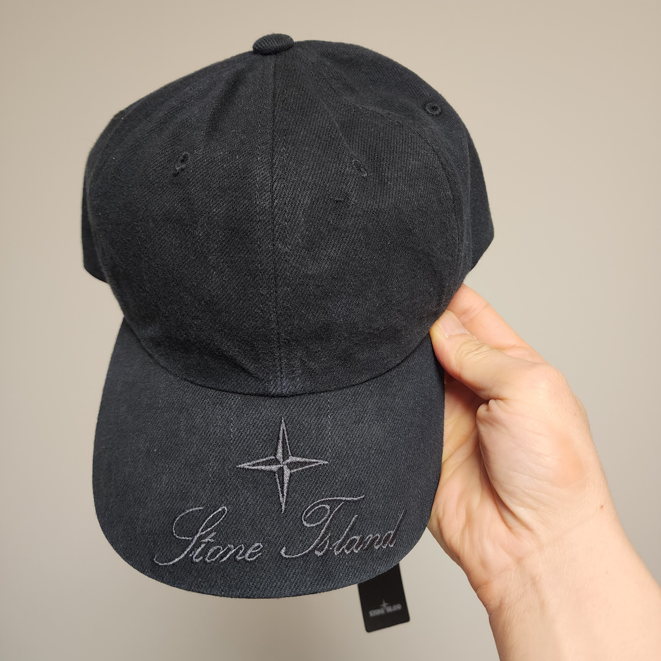 Supreme x Stone Island Denim 6-Panel Black - 23FW 착용 스타일 - 1