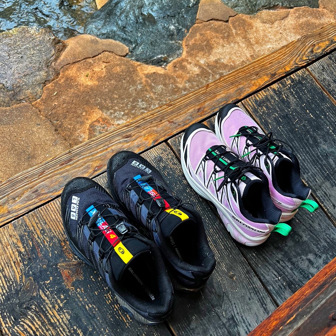 Salomon x Sandy Liang XT-6 Expanse Cradle Pink 착용 스타일 - 3