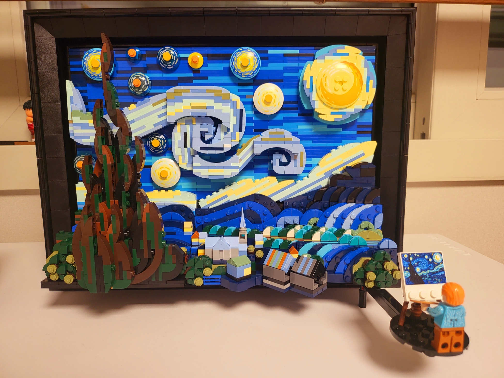 Lego Vincent Van Gogh The Starry Night 착용 스타일 - 2