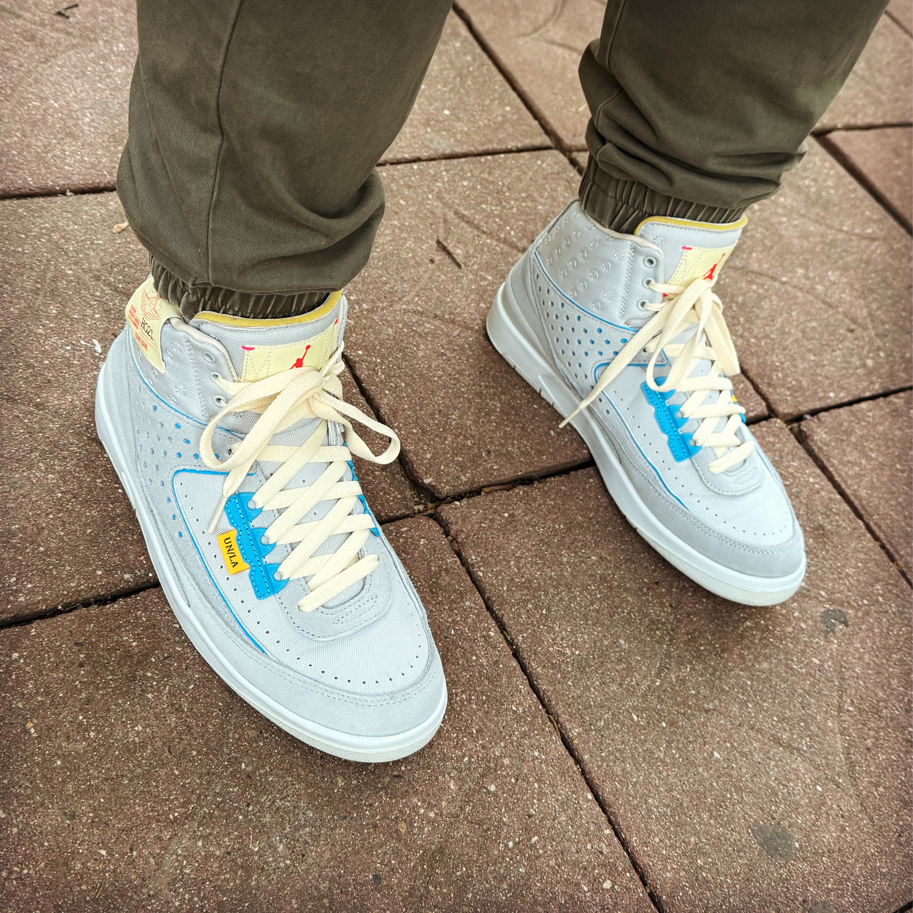 Jordan 2 x Union Retro SP Grey Fog 착용 스타일