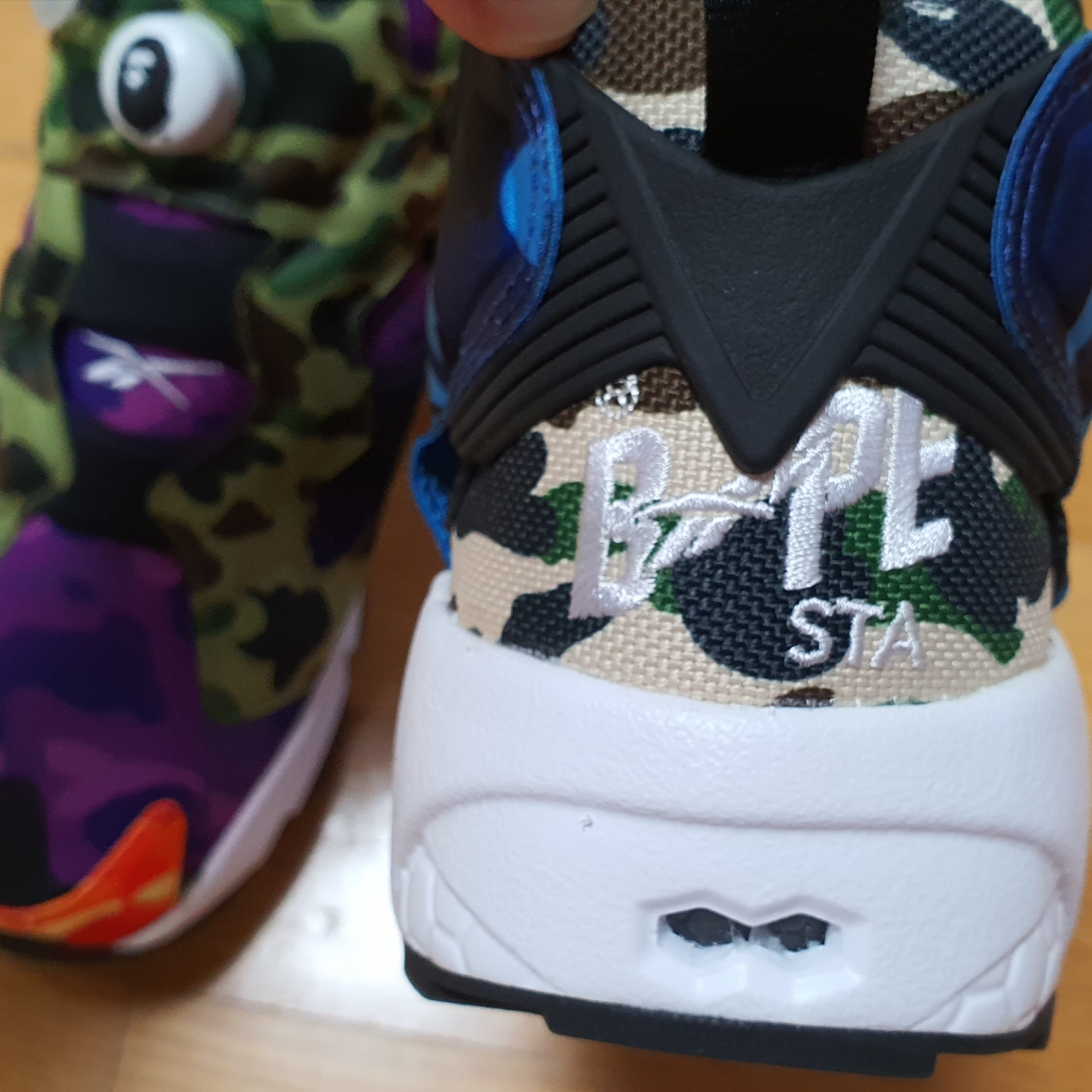 Reebok x BAPE Instapump Fury OG Multi Camo 착용 스타일 - 3