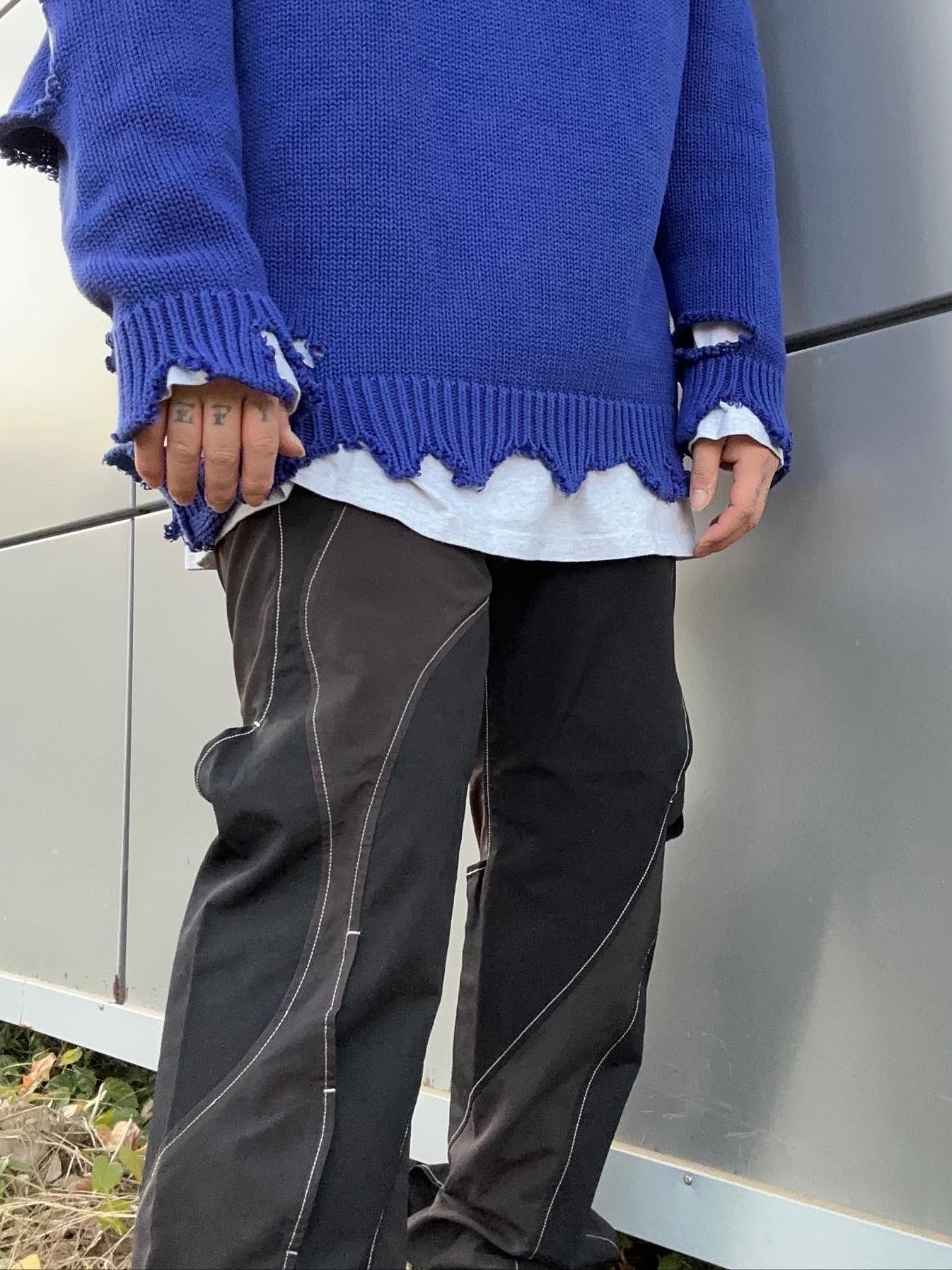Balenciaga Cargo Sneakers Grey Black Yellow 착용 스타일 - 4