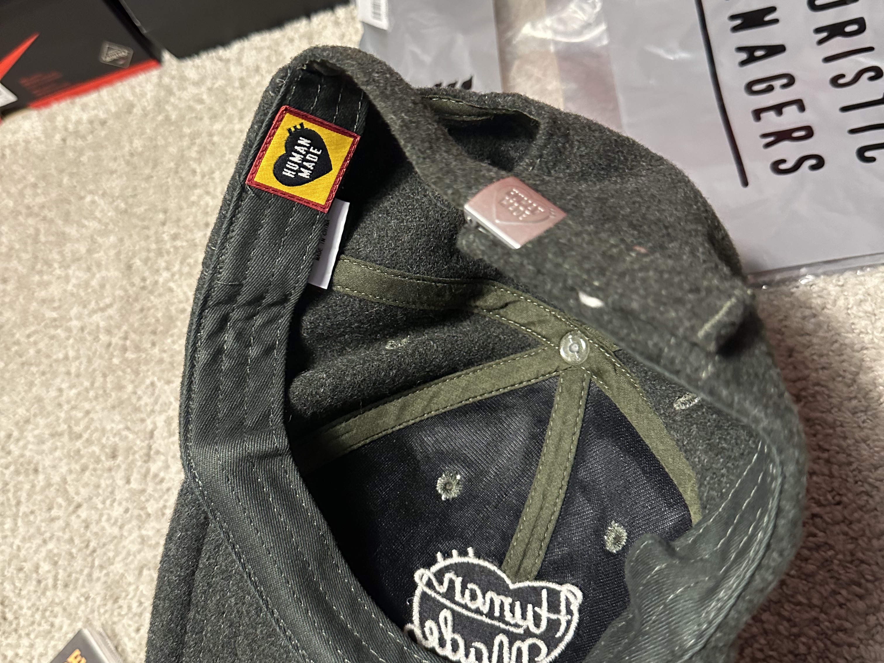 Victor Victor Mug White, Human Made 6-Panel Wool Cap Green 착용 스타일 - 2