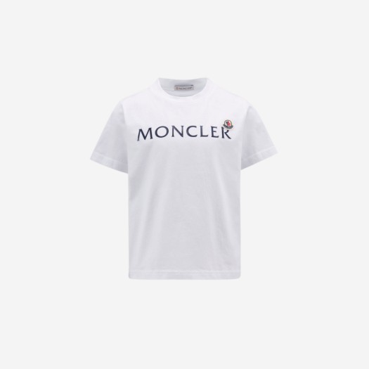 (키즈) 몽클레르 로고 티셔츠 화이트 - 22FW