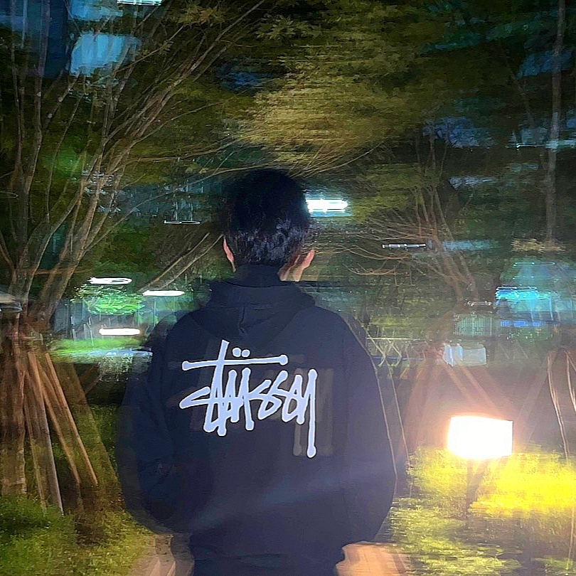 Stussy Basic Stussy Zip Hoodie Black 2023 착용 스타일 - 2