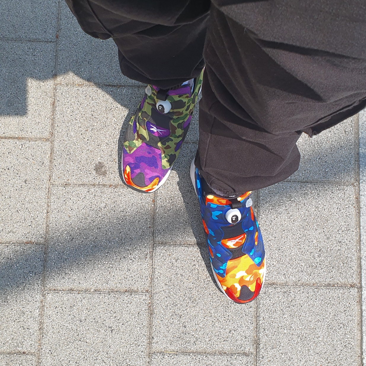 Reebok x BAPE Instapump Fury OG Multi Camo 착용 스타일 - 6