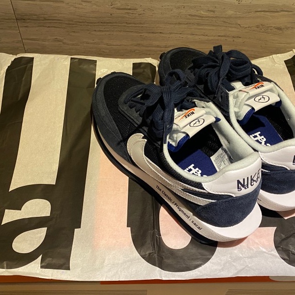 Nike x Sacai x Fragment LDWaffle Blackened Blue 착용 스타일 - 4