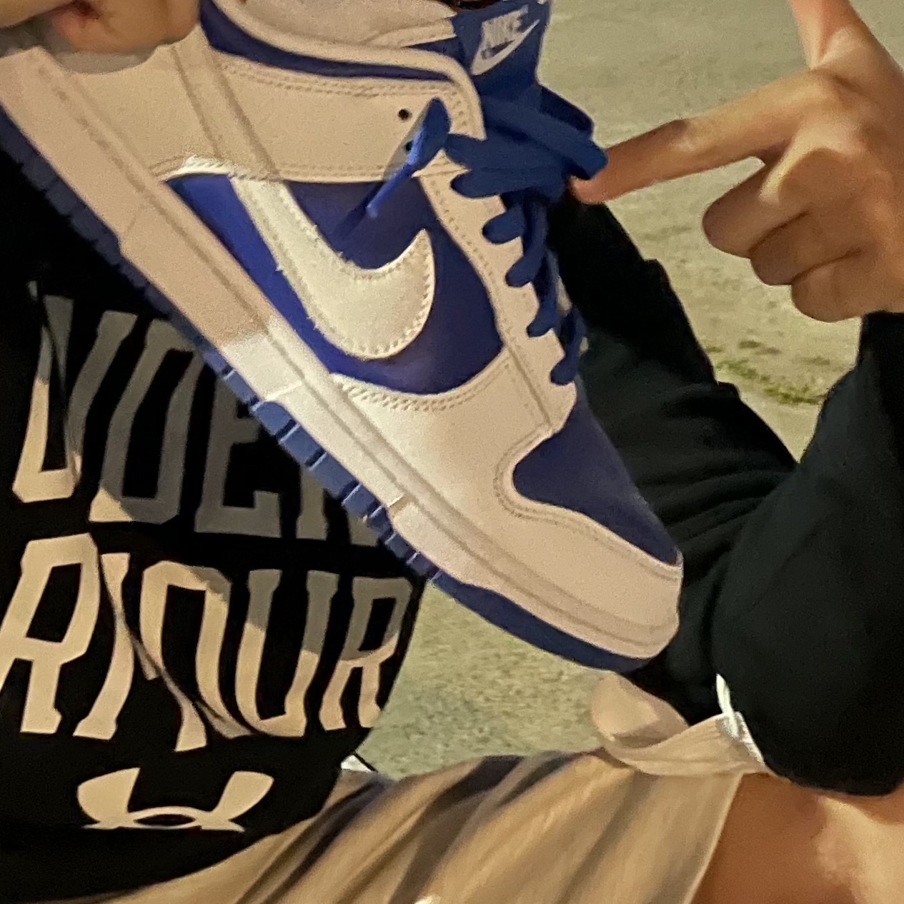 Nike Dunk Low Retro Racer Blue and White 착용 스타일