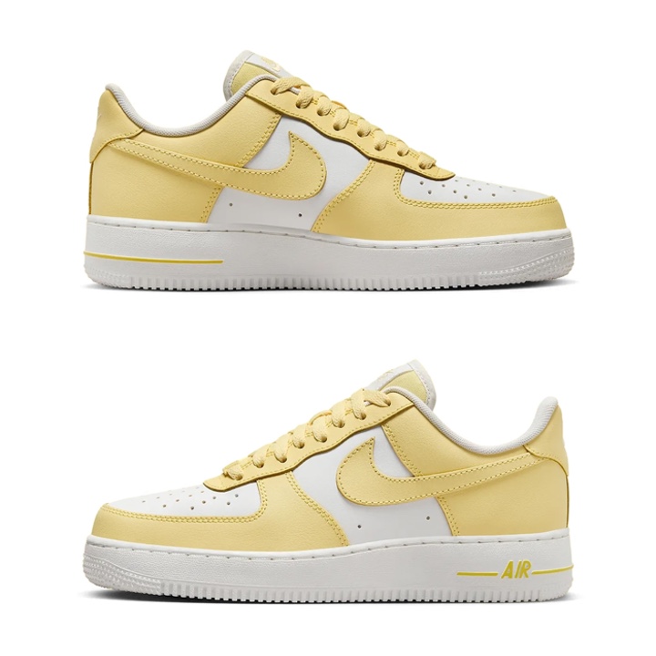 Nike Air Force 1 Low White Vivid Sulfur, Nike Air Force 1 Low Crater Light Lemon Twist 착용 스타일 - 3
