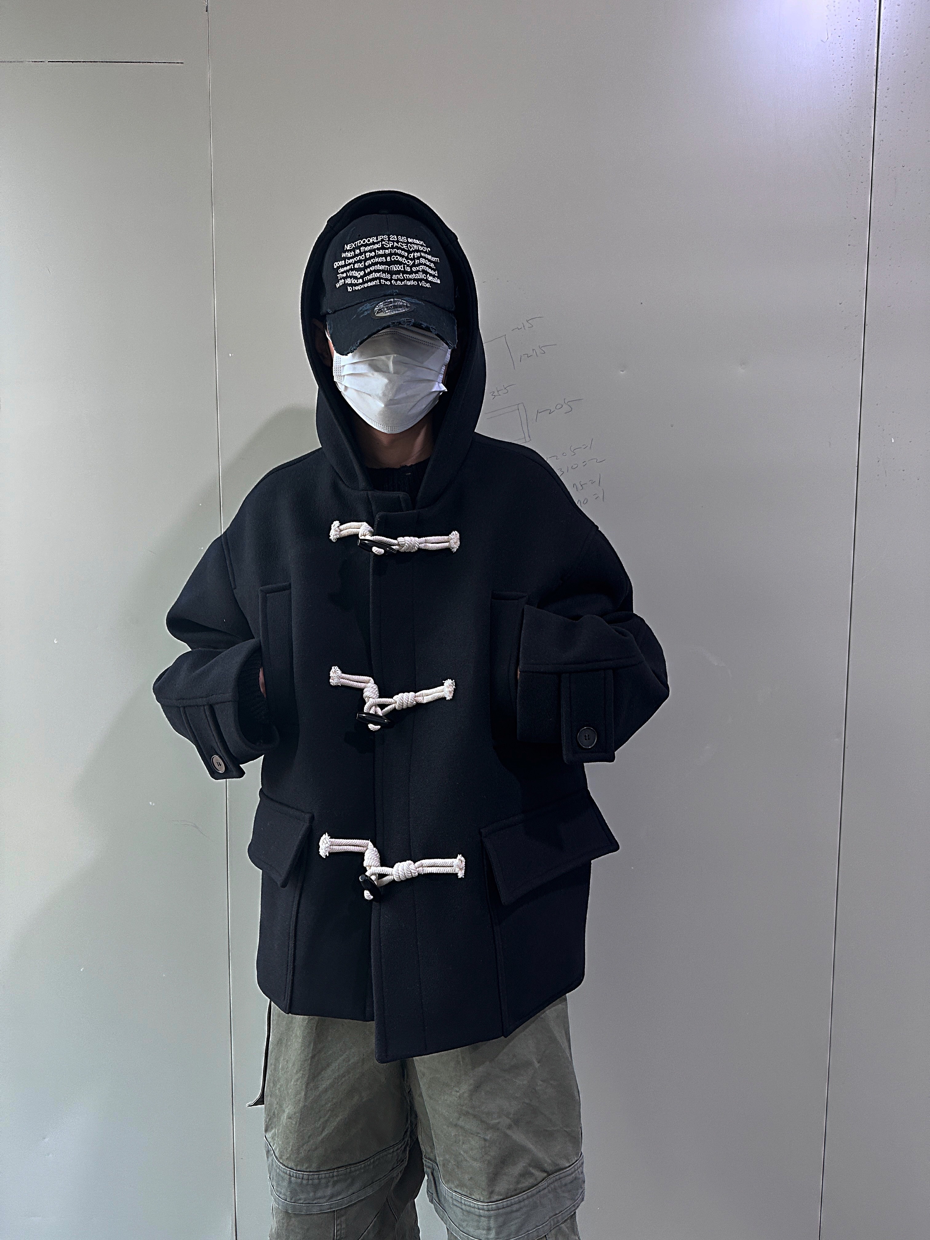 Farfromwhat Far Layered Work Pants Olive 착용 스타일 - 1