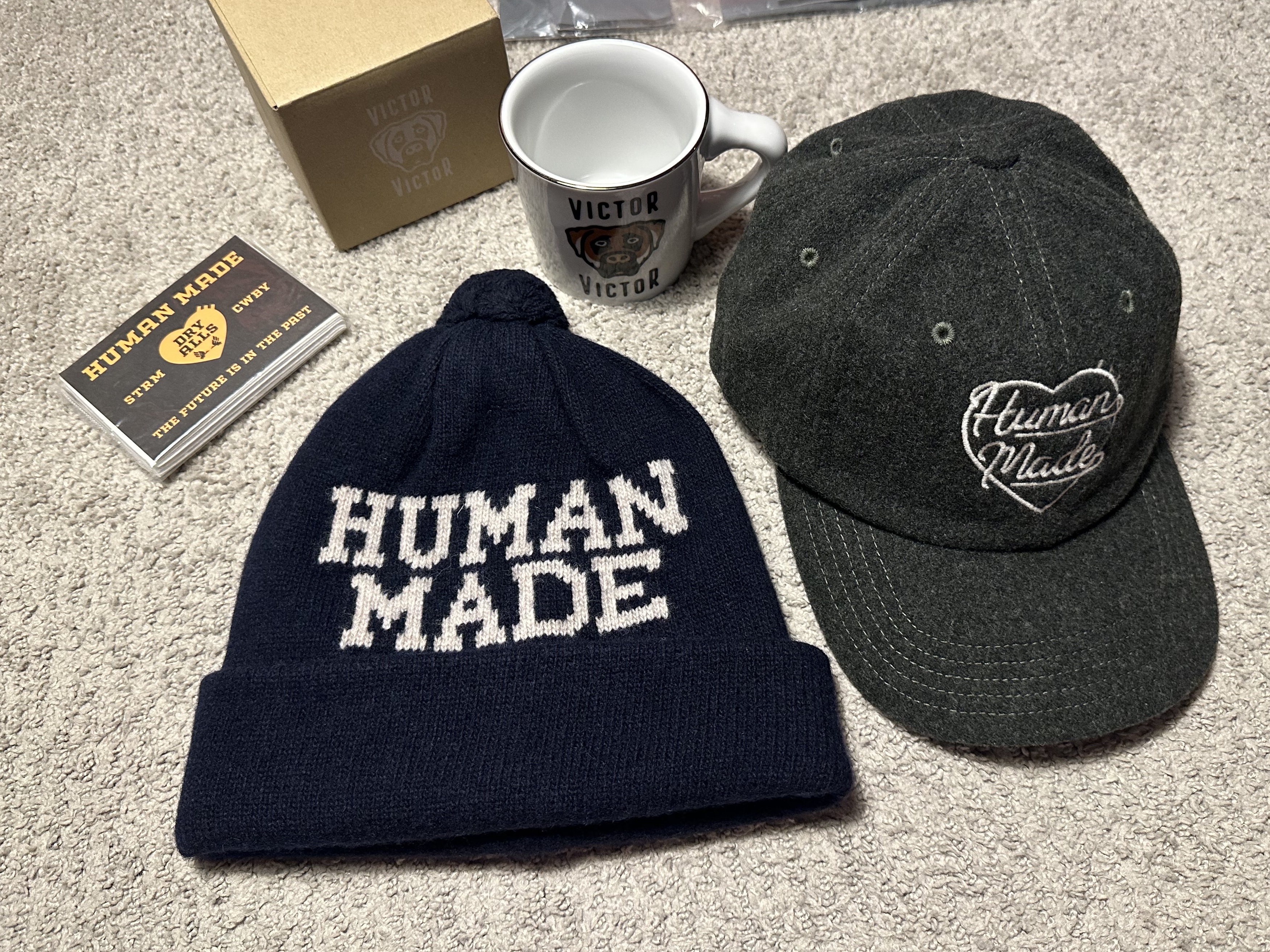 Victor Victor Mug White, Human Made 6-Panel Wool Cap Green 착용 스타일 - 1