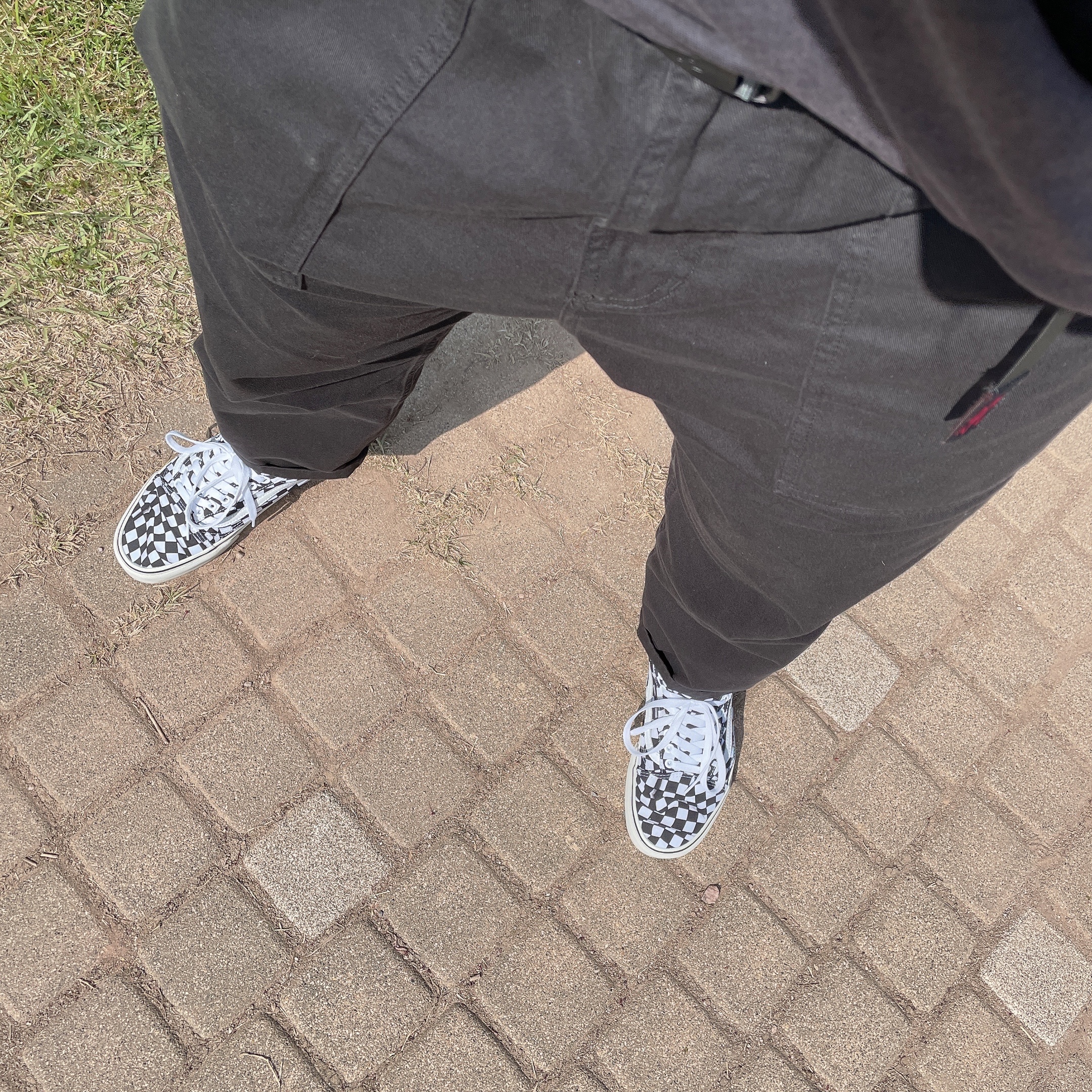 Vans Old Skool Dahahm Checkerboard Black True White 착용 스타일