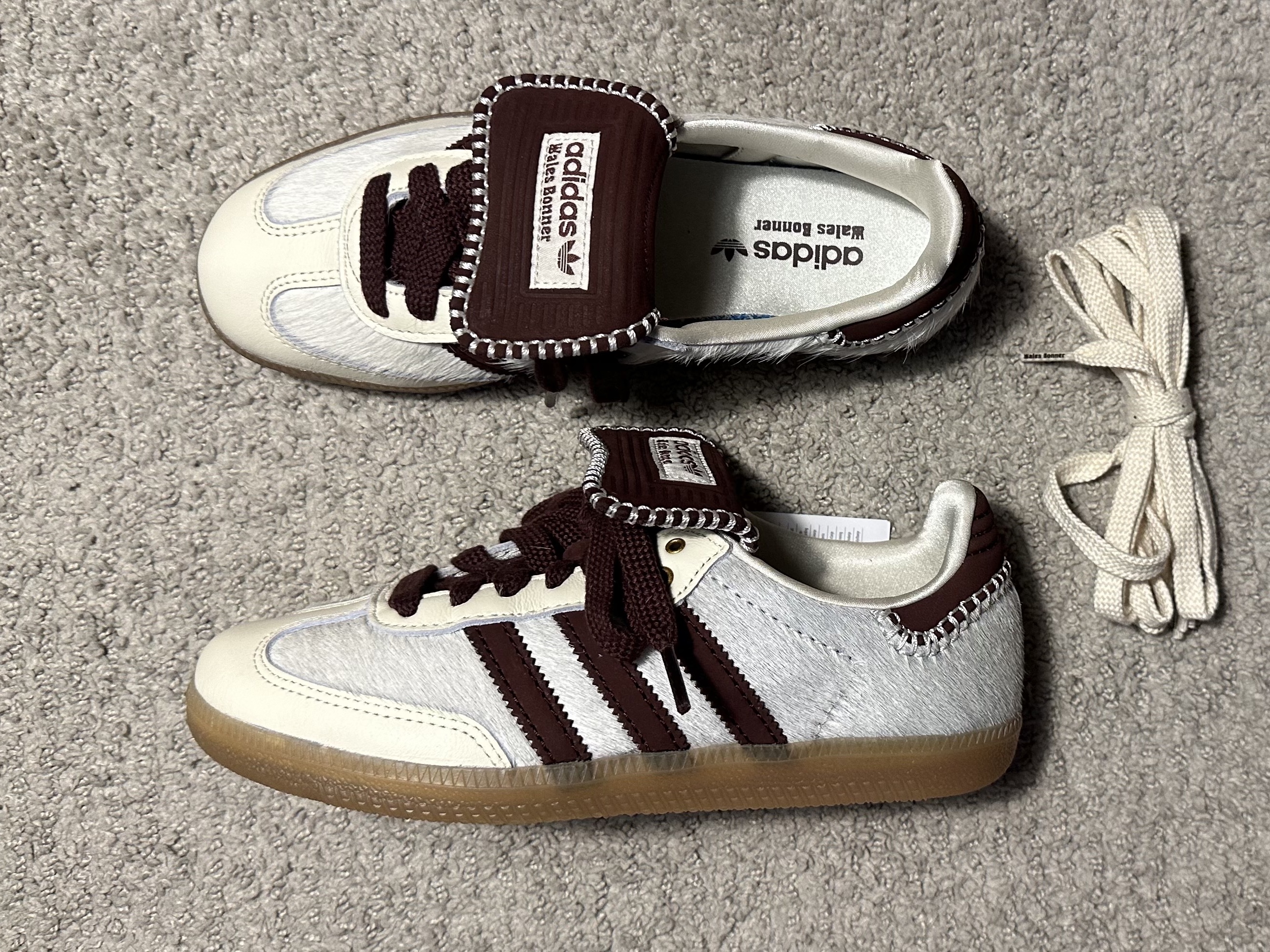 Adidas x Wales Bonner Pony Tonal Samba Cream White Mystery Brown 착용 스타일 - 2