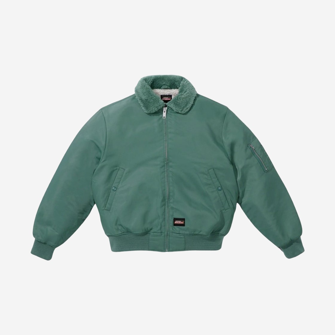 Supreme x Dickies Fur Collar Bomber Jacket Work Green - 23FW 상세 이미지 1