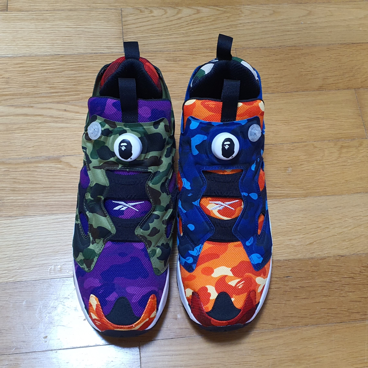 Reebok x BAPE Instapump Fury OG Multi Camo 착용 스타일 - 5
