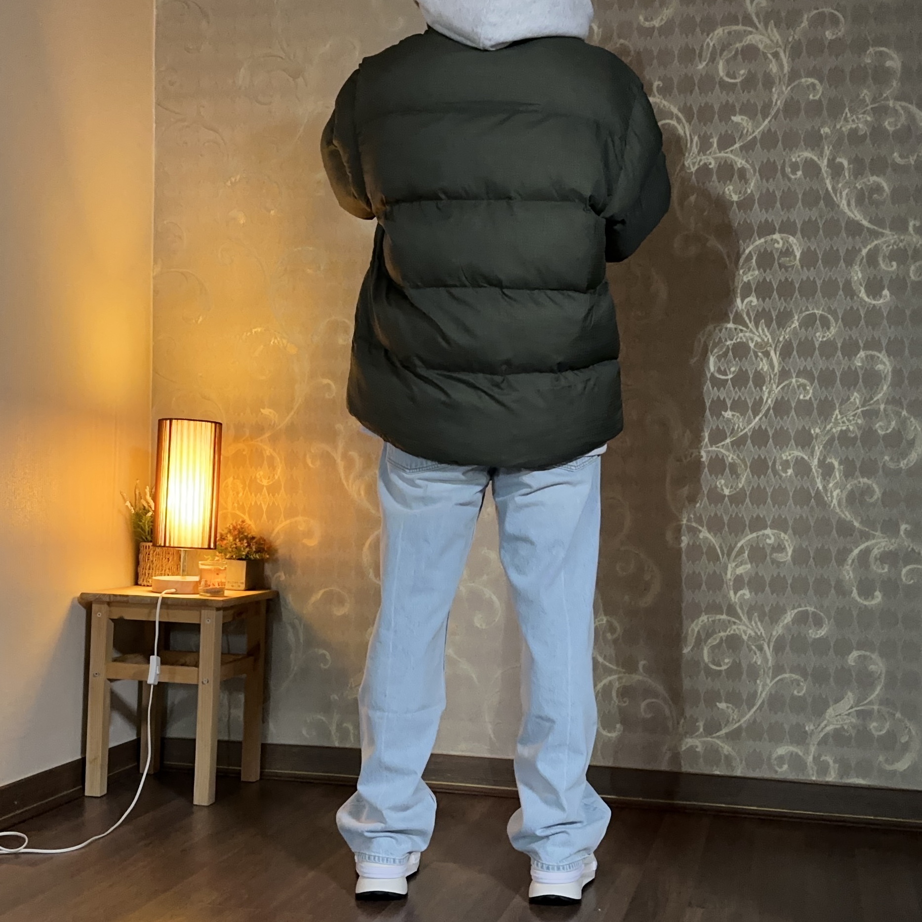 Palace Ripstop Puffa Olive - 23FW 착용 스타일 - 3