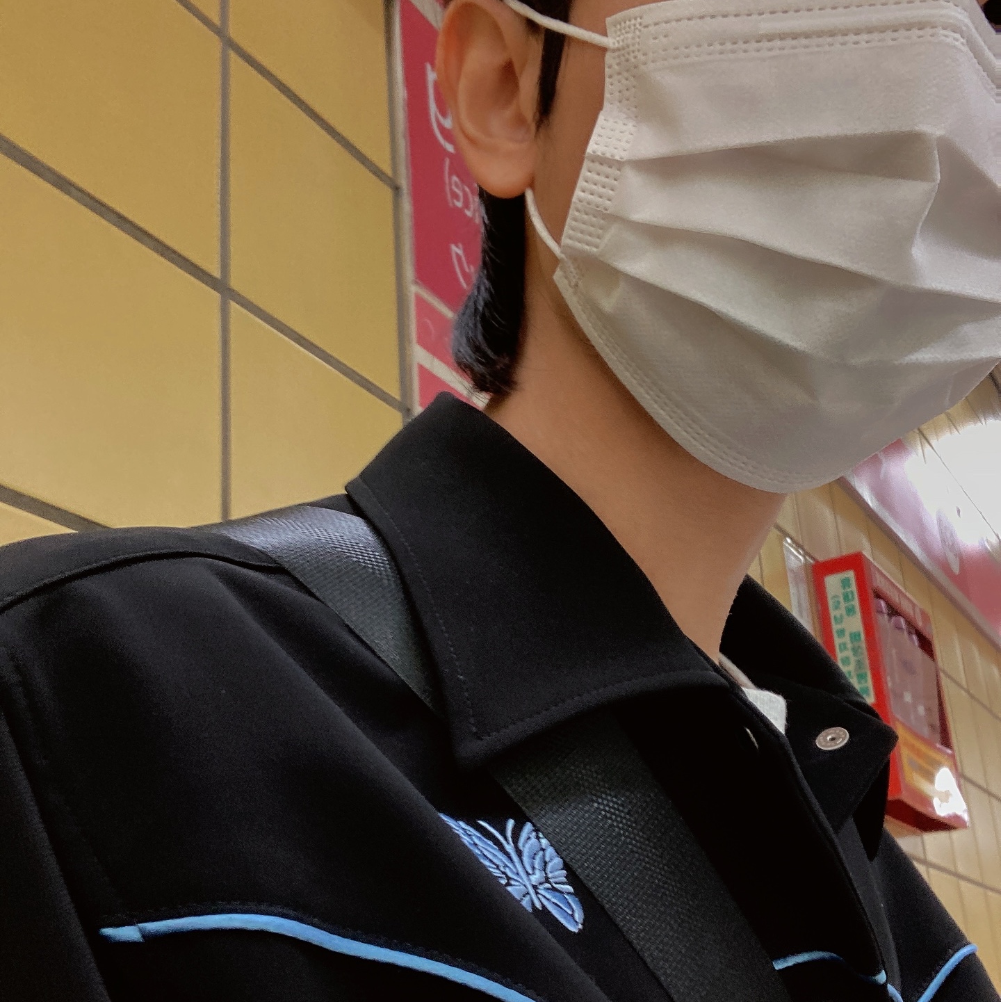 Needles PE/PU Double Cloth Piping Cowboy Jacket Black 착용 스타일