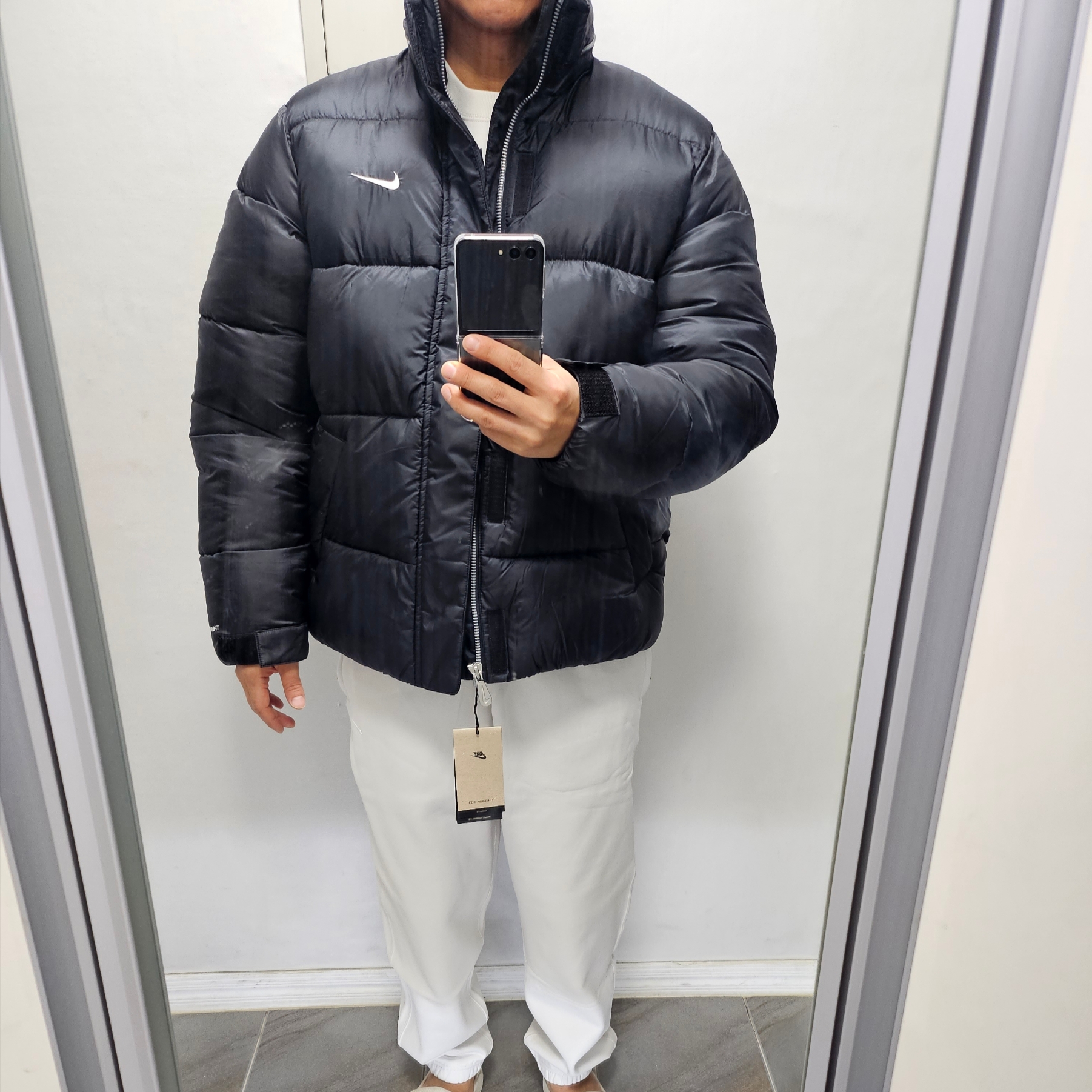 Nike Life Therma-Fit Puffer Jacket Black - Asia 착용 스타일 - 1