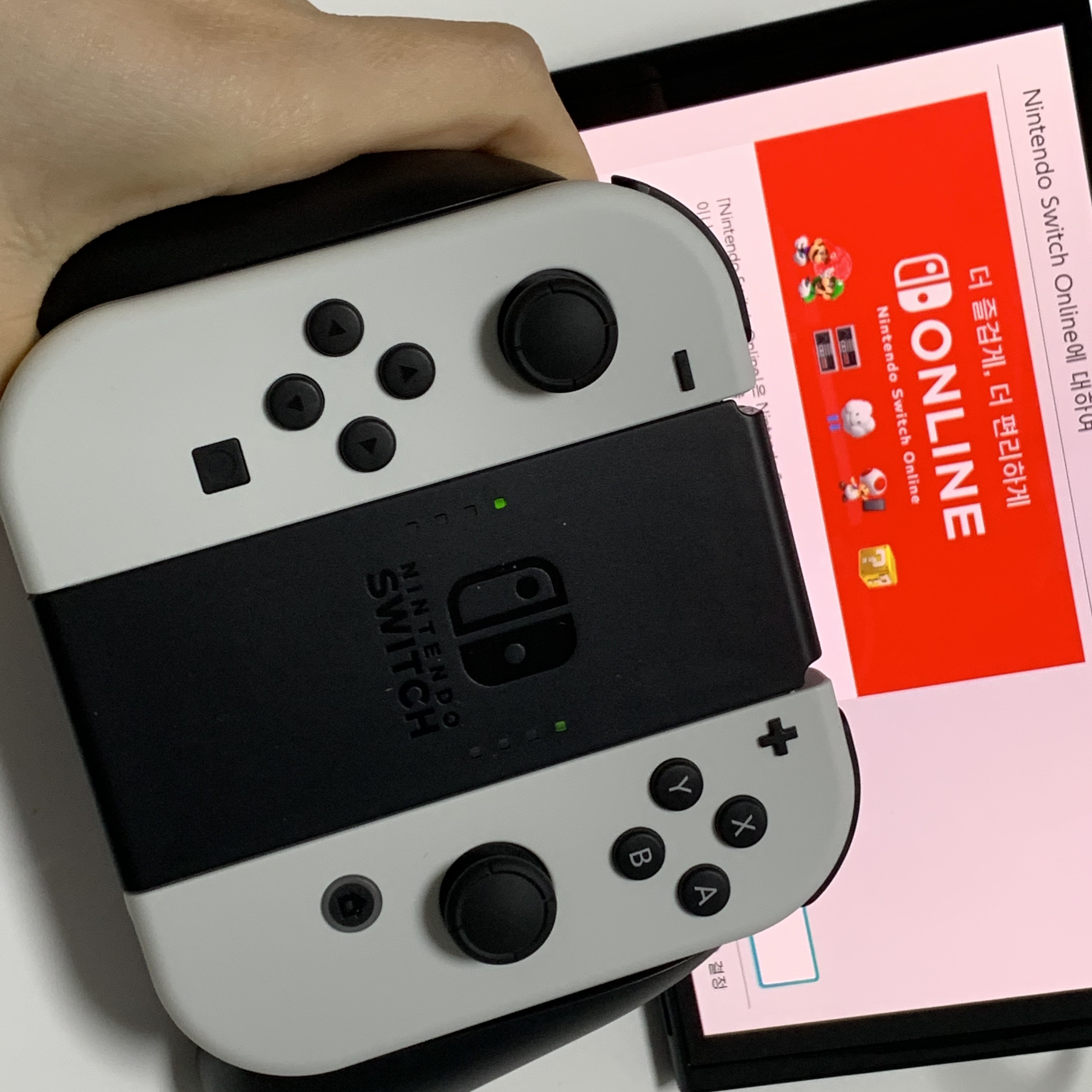 Nintendo Switch OLED White (Korean Ver.) 착용 스타일 - 2