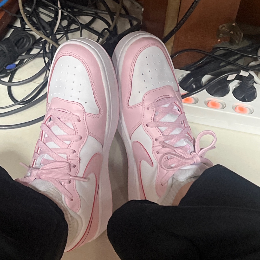 (GS) Nike Court Borough 2 SE White Pink Foam 착용 스타일 - 1